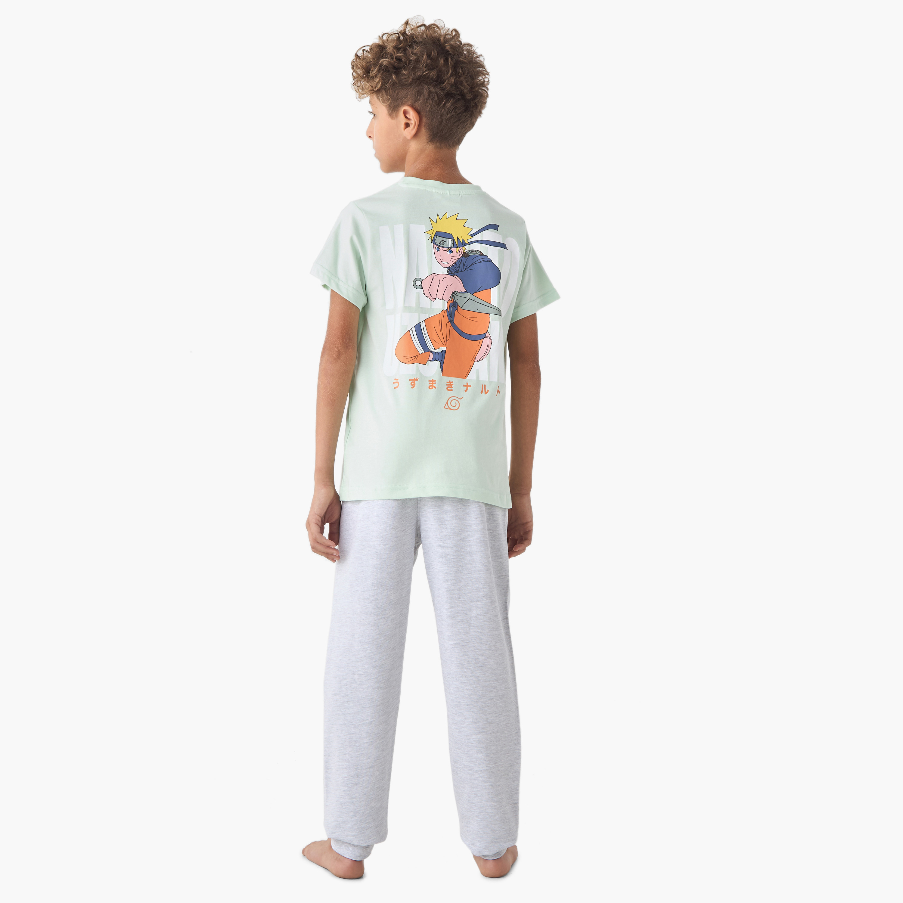 طقم تيشيرت بطبعات ناروتو وبنطلون بيجاما من تي في طوكيو-boys-clothing-nightwear-image-4