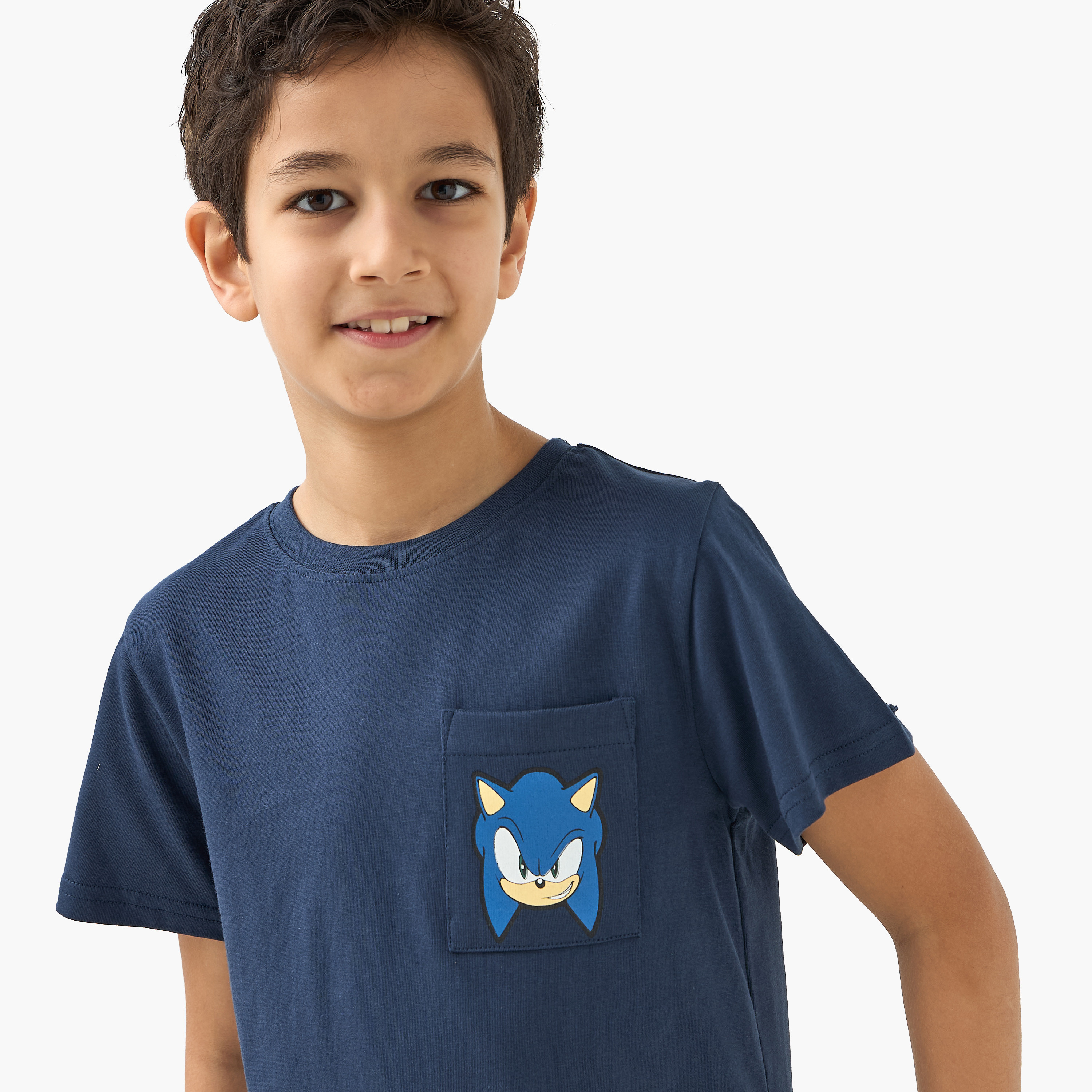 طقم بنطلون بيجاما وتيشيرت بطبعات سونيك-boys-clothing-nightwear-image-5