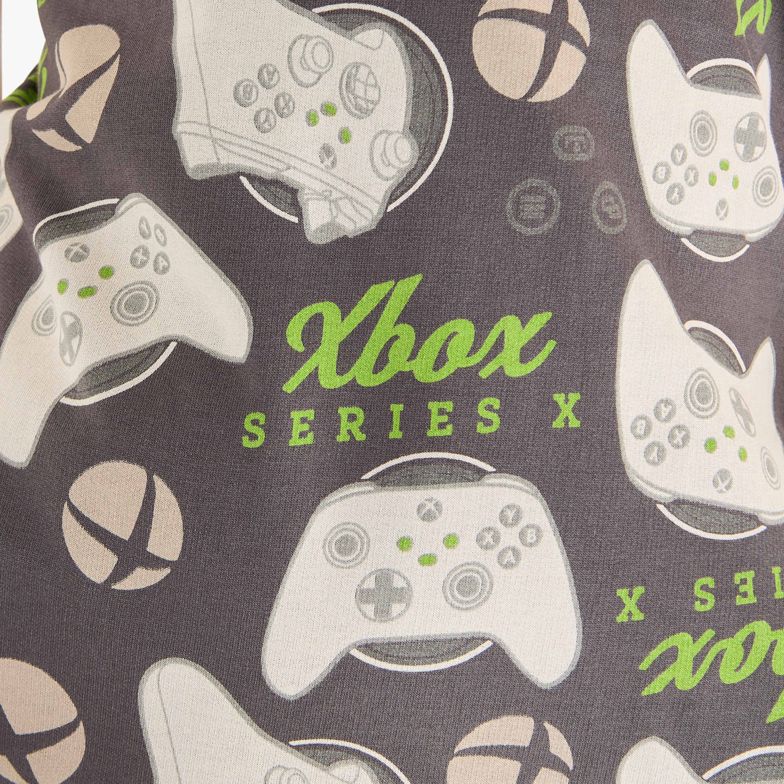 Xbox Cotton Crew Neck Short Sleeves Pyjama Set with Gamer Print-boys-clothing-nightwear-image-7