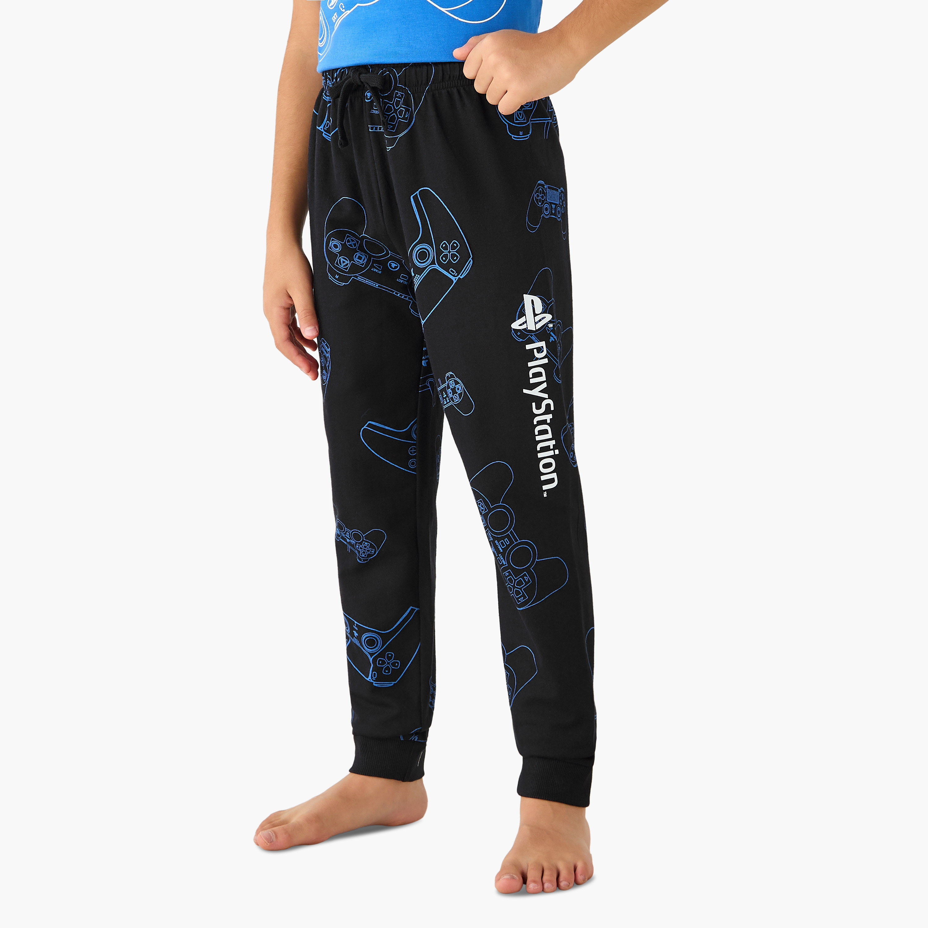 PlayStation Printed Short Sleeves T-shirt and Pyjama Set-boys-clothing-nightwear-image-3