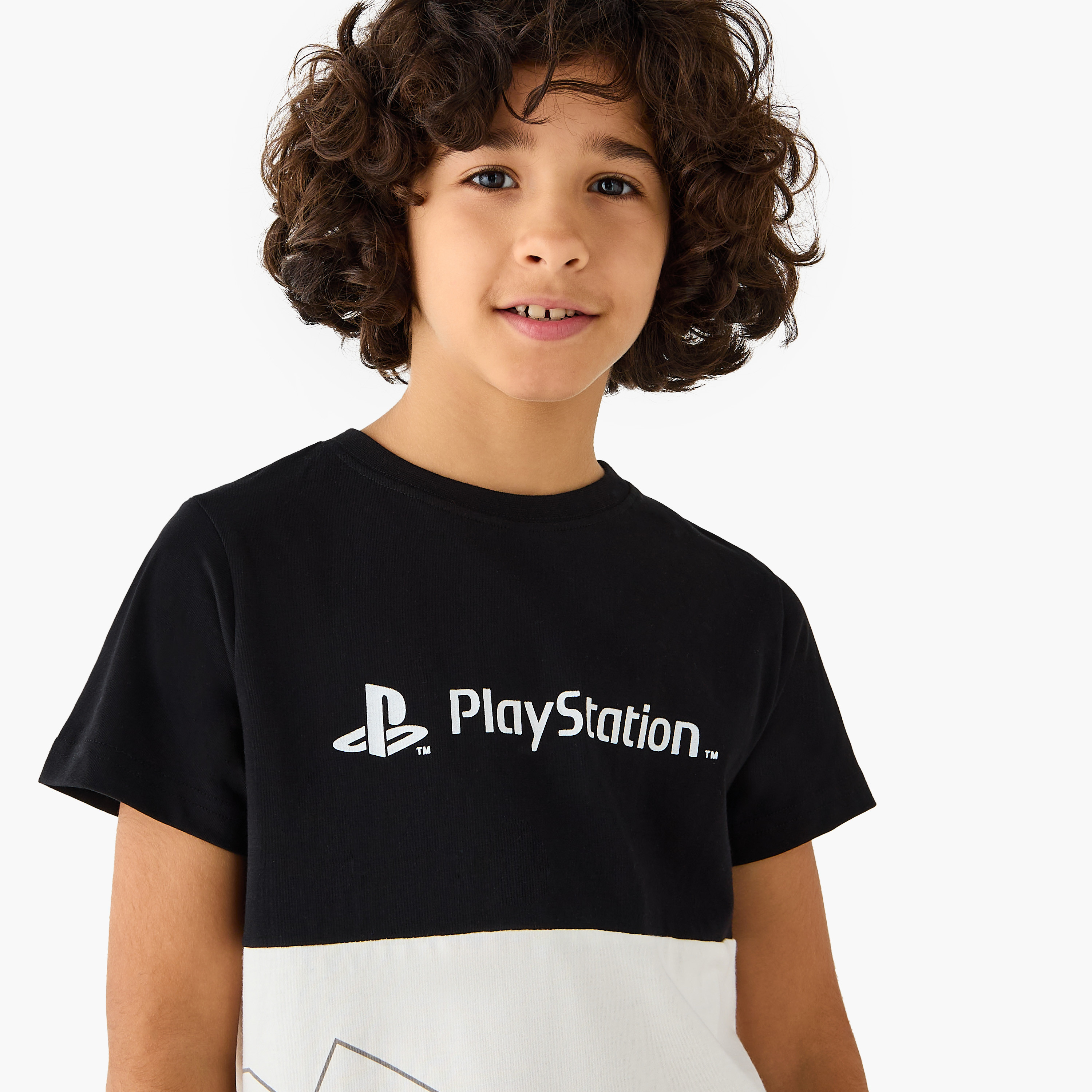 طقم شورت وتيشيرت بأكمام قصيرة وطبعات-boys-clothing-nightwear-image-2