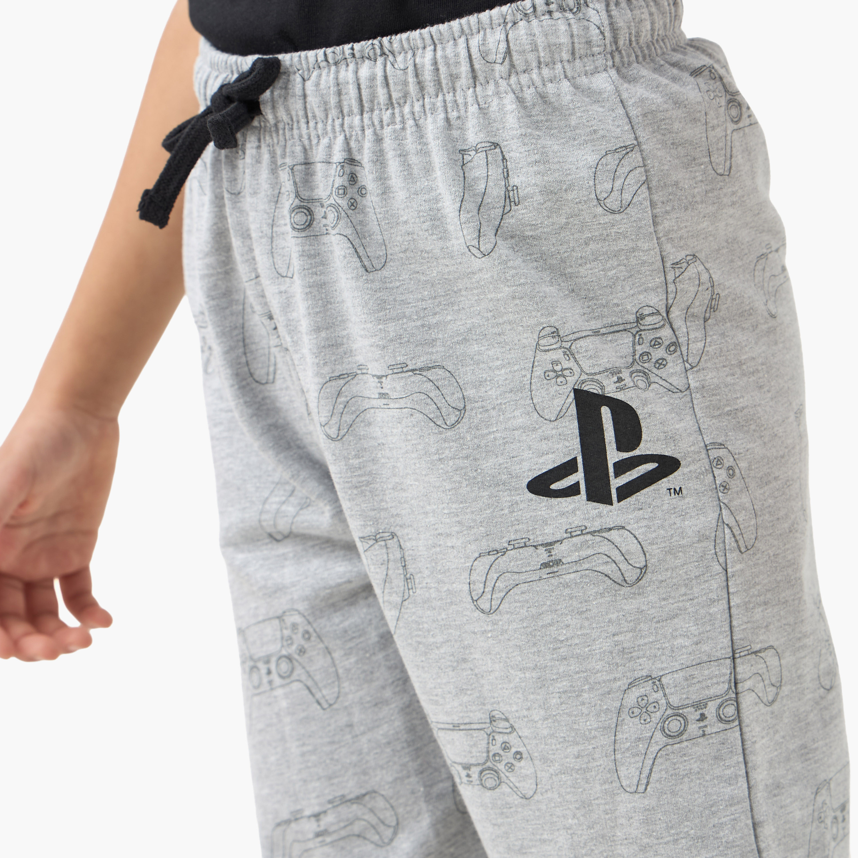 PlayStation Printed T-shirt and Pyjama Set-boys-clothing-nightwear-image-6