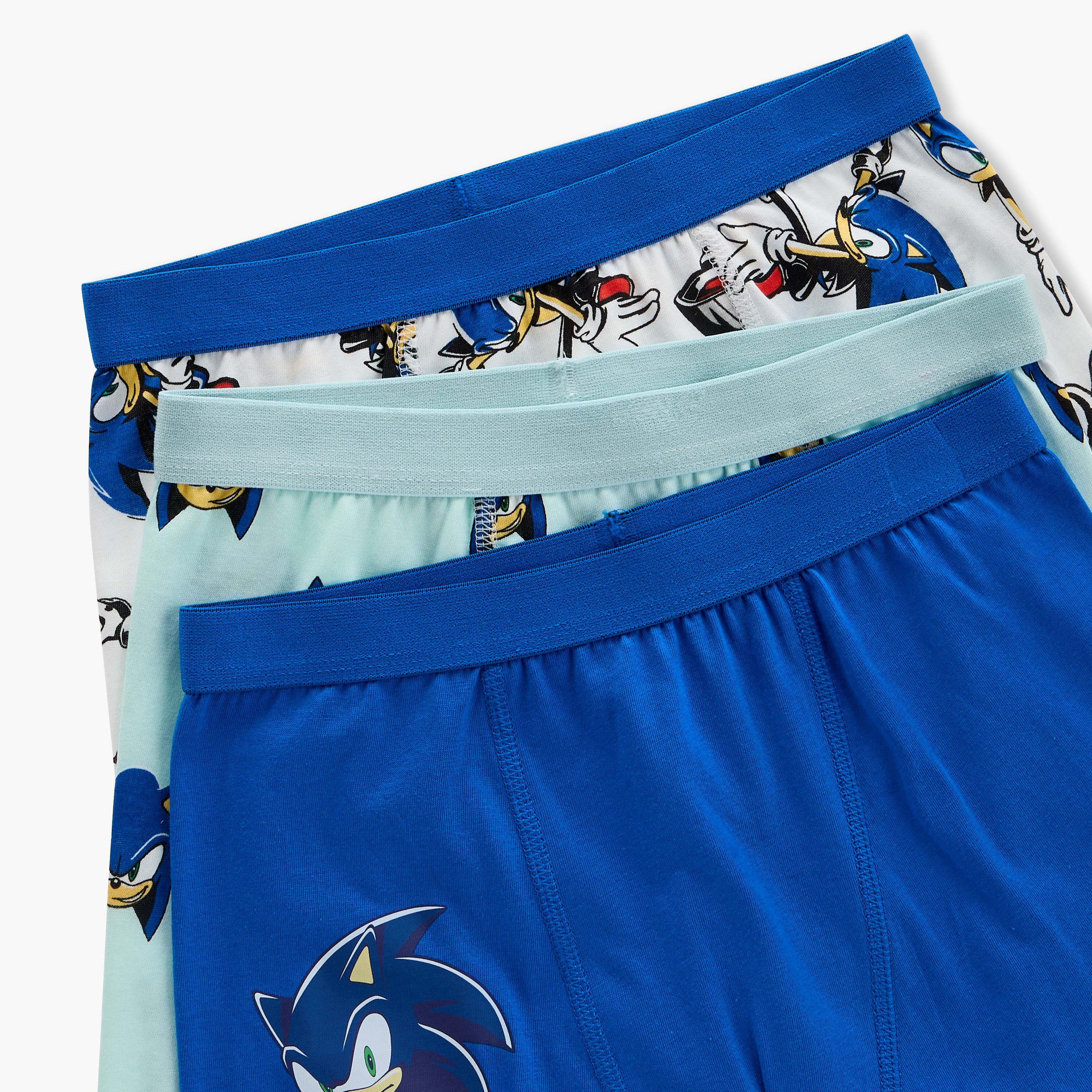 Sonic the Hedgehog Print Boxers with Elasticated Waistband - Set of 3-boys-clothing-innerwear-boxersandbriefs-image-5
