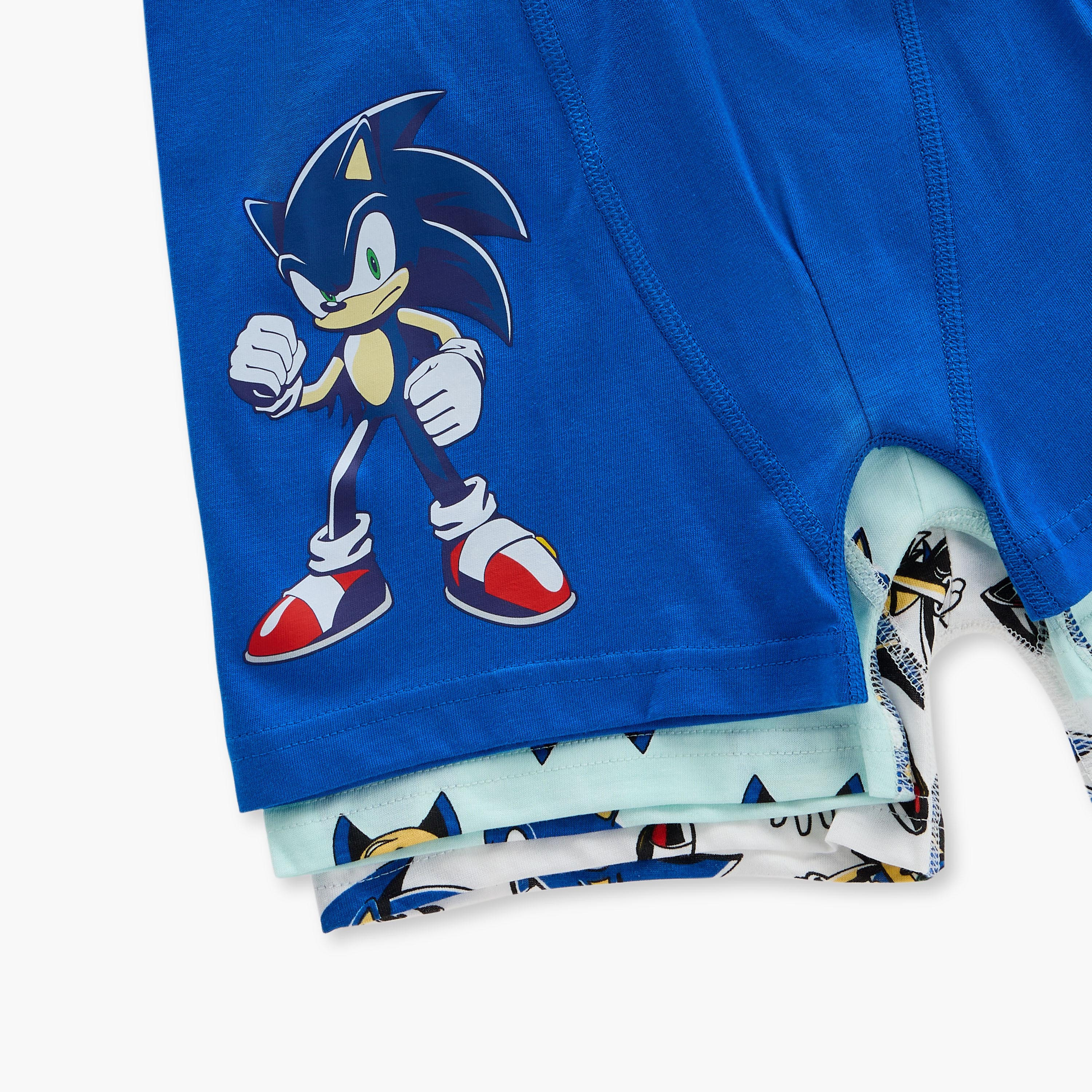 Sonic the Hedgehog Print Boxers with Elasticated Waistband - Set of 3-boys-clothing-innerwear-boxersandbriefs-image-6