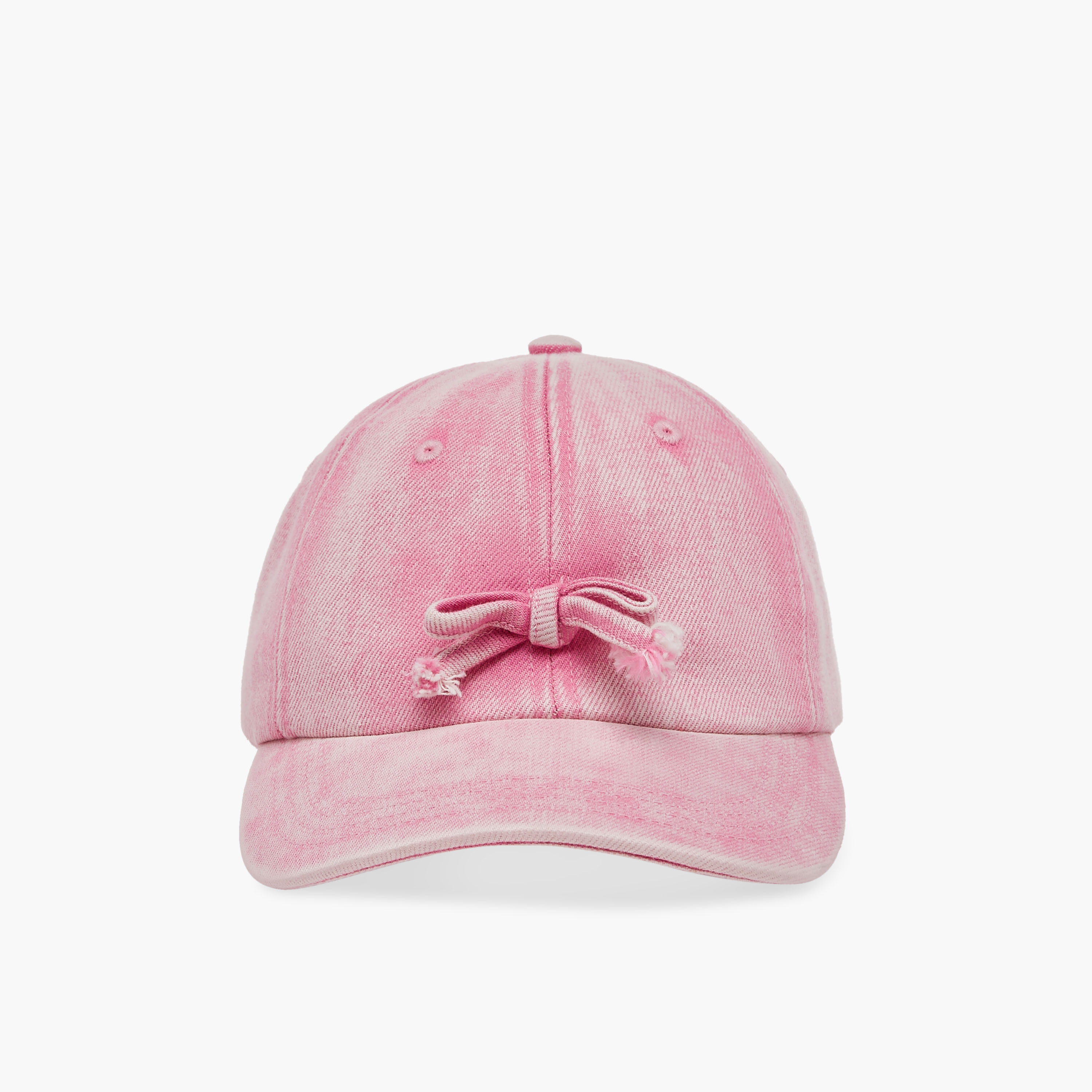 Juniors Bow Applique Cap with Hook and Loop Closure-baby-girls-accessories-caps-image-1