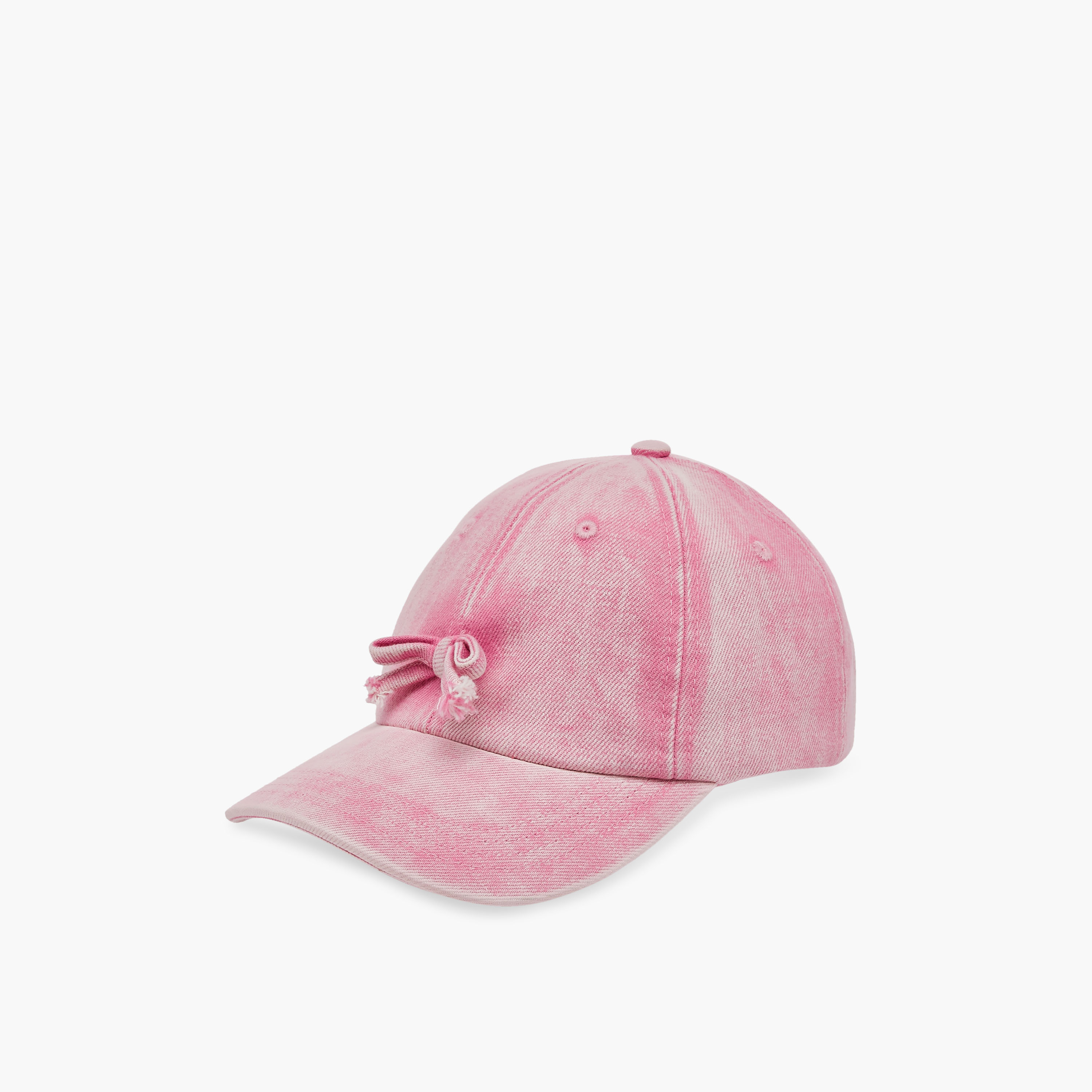 Juniors Bow Applique Cap with Hook and Loop Closure-baby-girls-accessories-caps-image-2