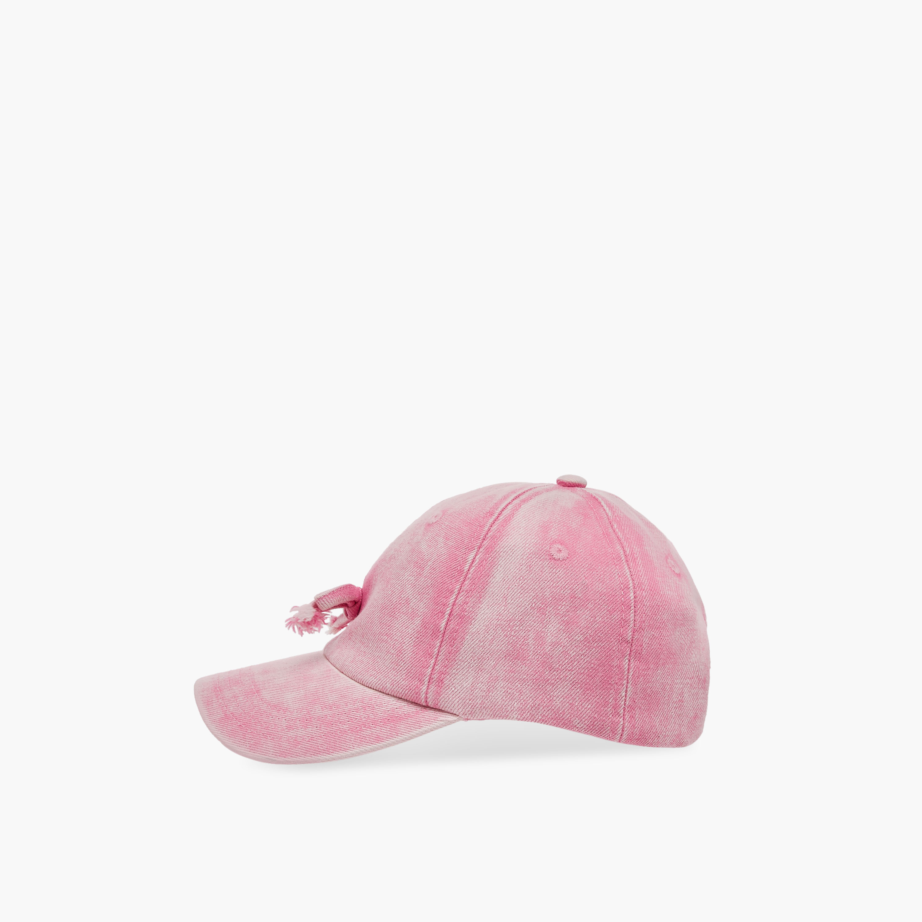 Juniors Bow Applique Cap with Hook and Loop Closure-baby-girls-accessories-caps-image-3