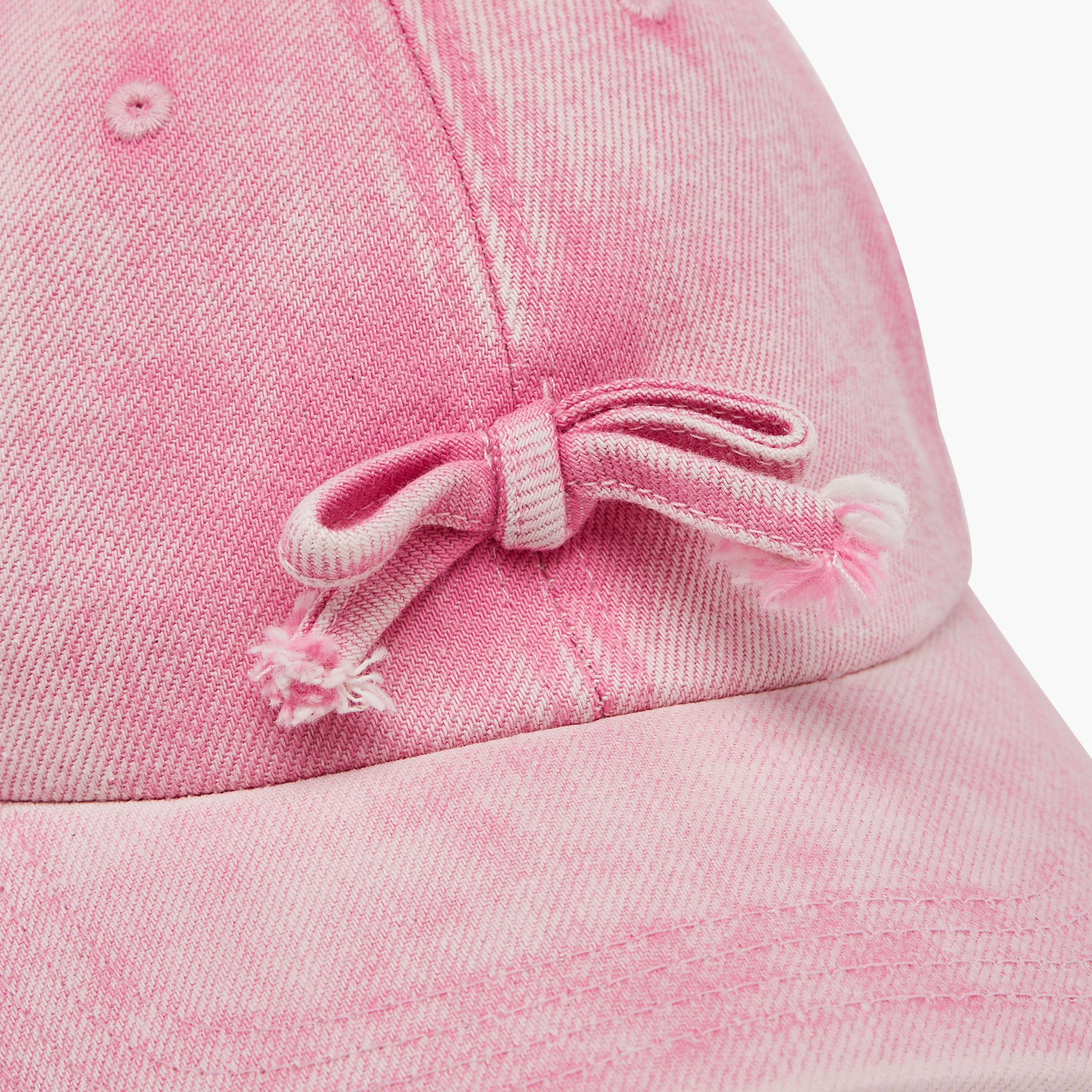 Juniors Bow Applique Cap with Hook and Loop Closure-baby-girls-accessories-caps-image-5