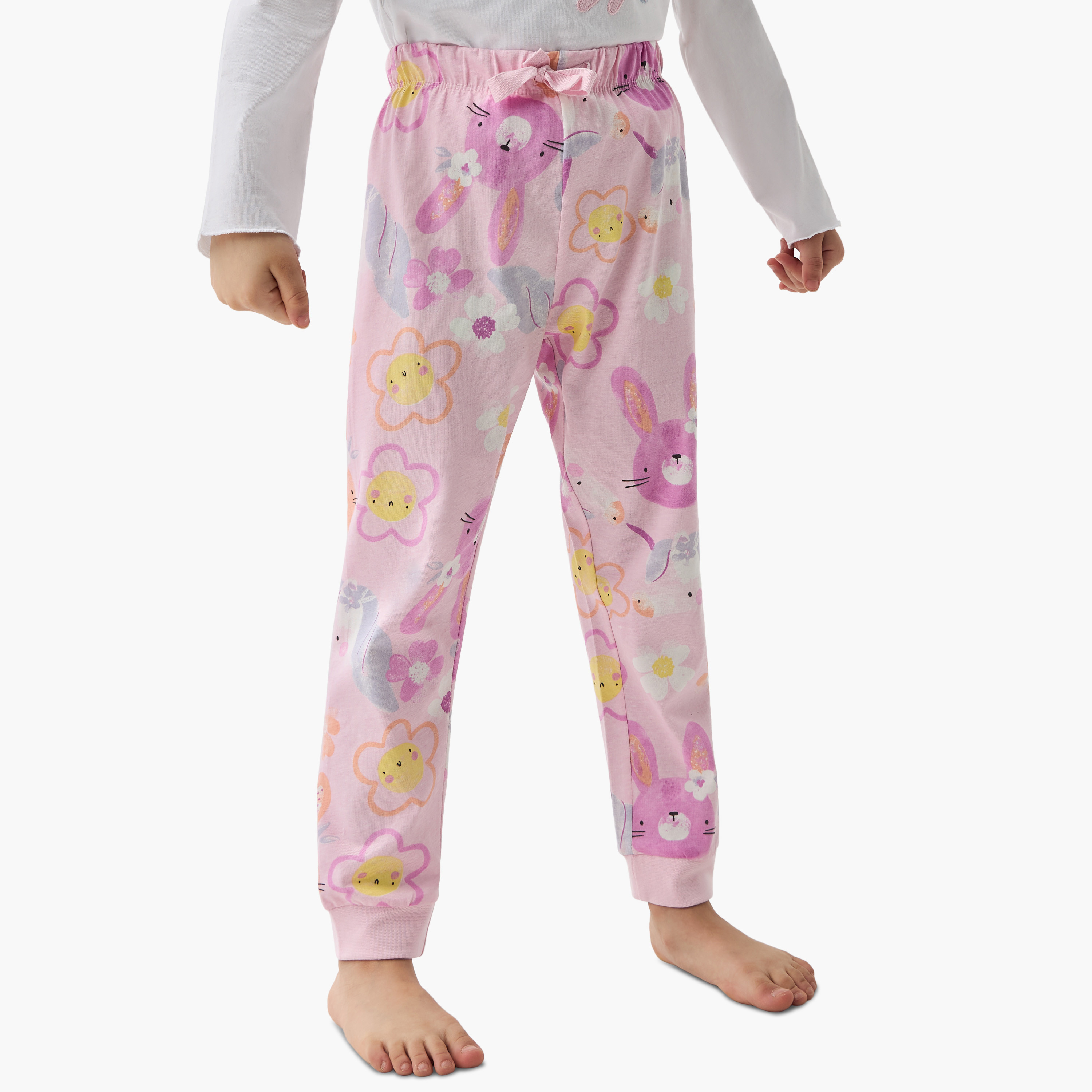 Juniors Unicorn Applique Top with Pyjamas and Eyemask-baby-girls-clothing-nightwear-pyjamasets-image-3