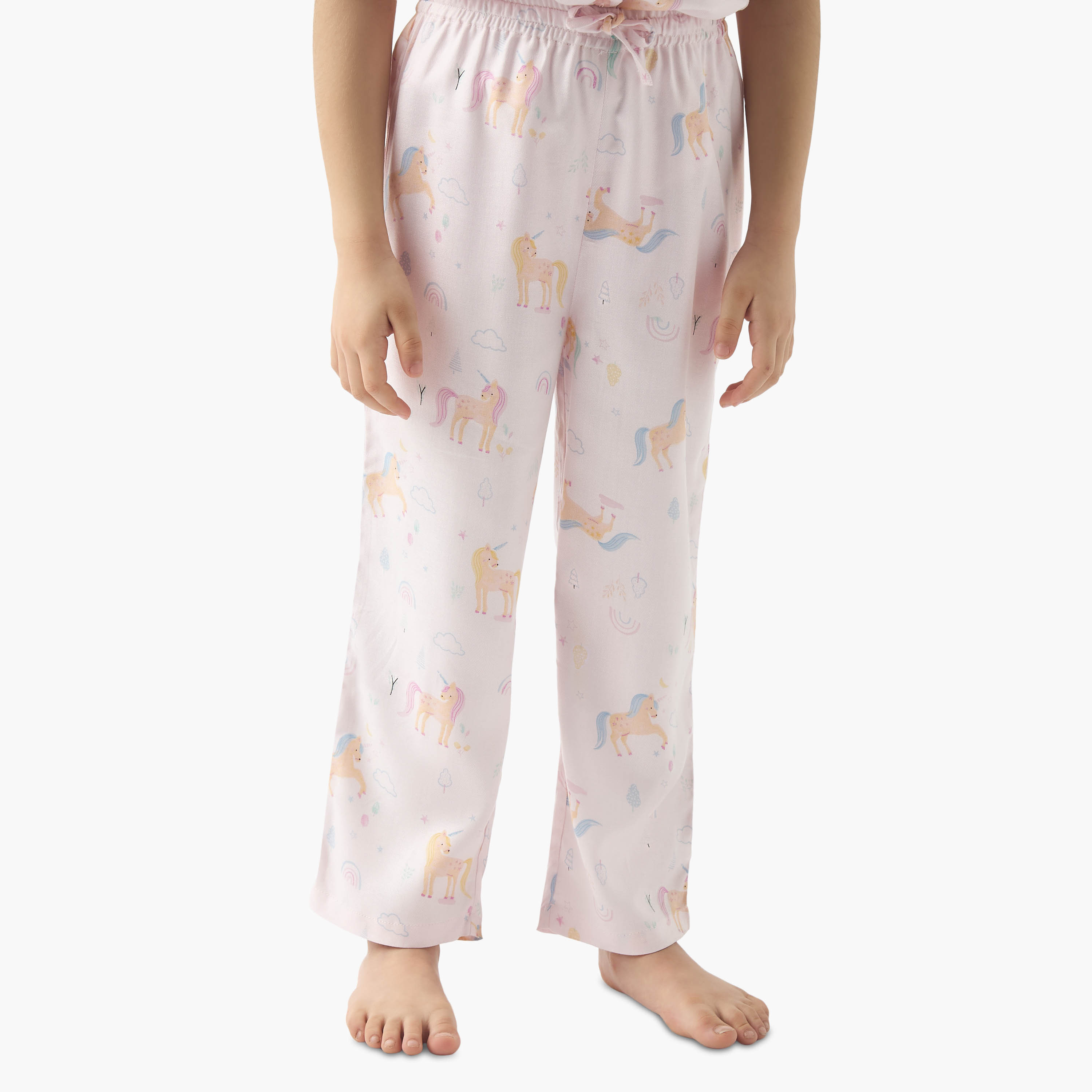 Juniors All-Over Unicorn Print Top and Pyjama Set-baby-girls-clothing-nightwear-pyjamasets-image-3