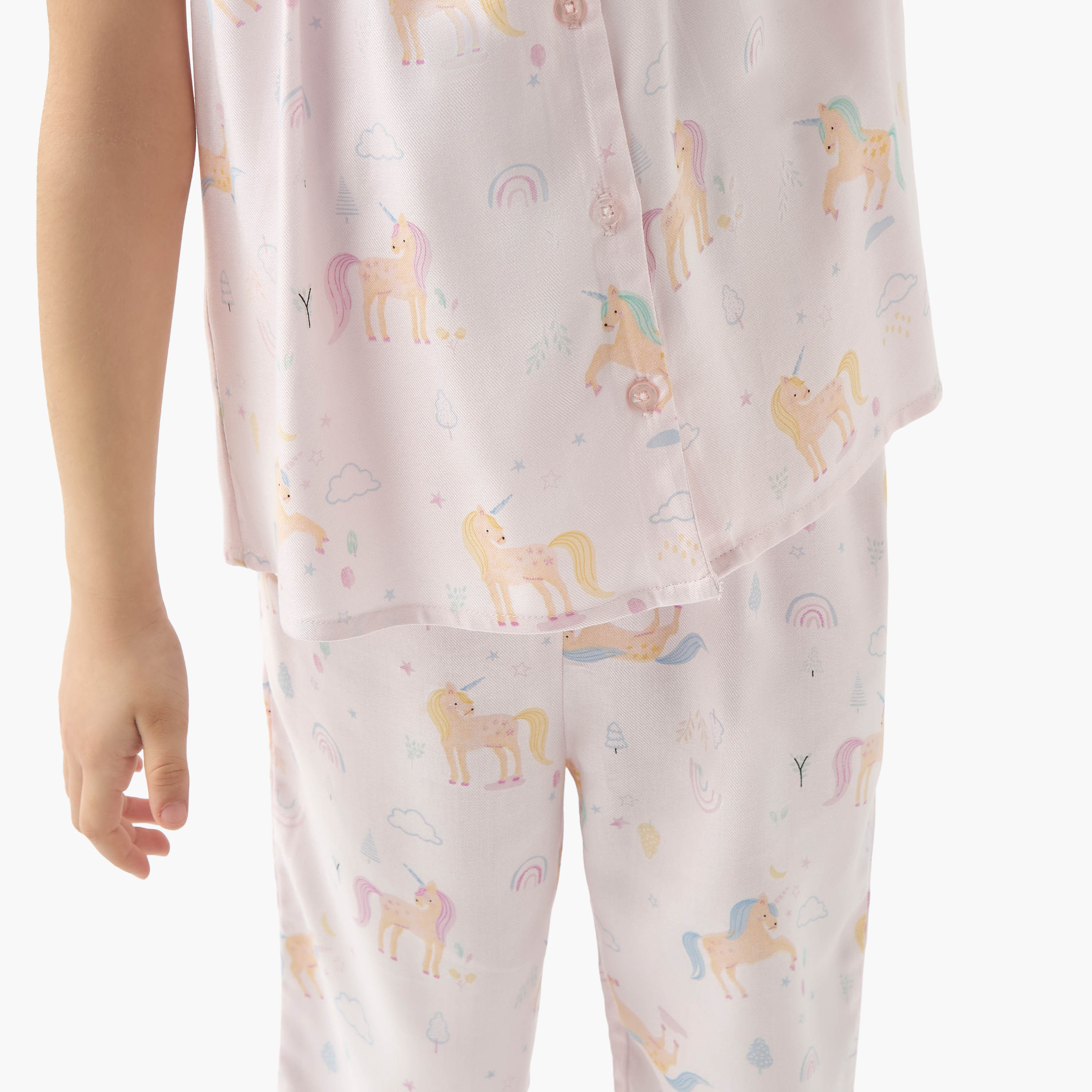 Juniors All-Over Unicorn Print Top and Pyjama Set-baby-girls-clothing-nightwear-pyjamasets-image-5