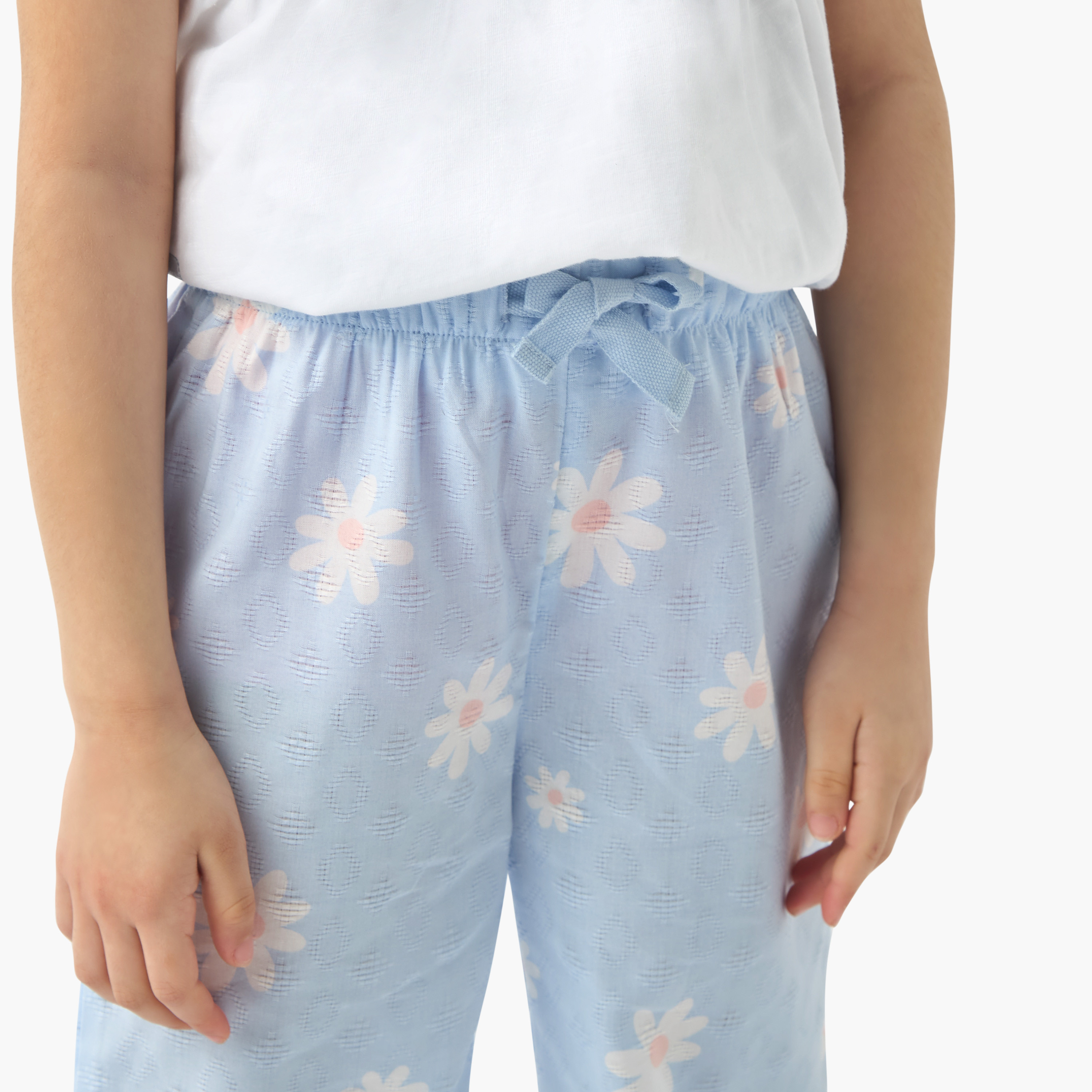 Juniors Fairy Print Peplum Top and Pyjama Set-girls-clothing-nightwear-image-5