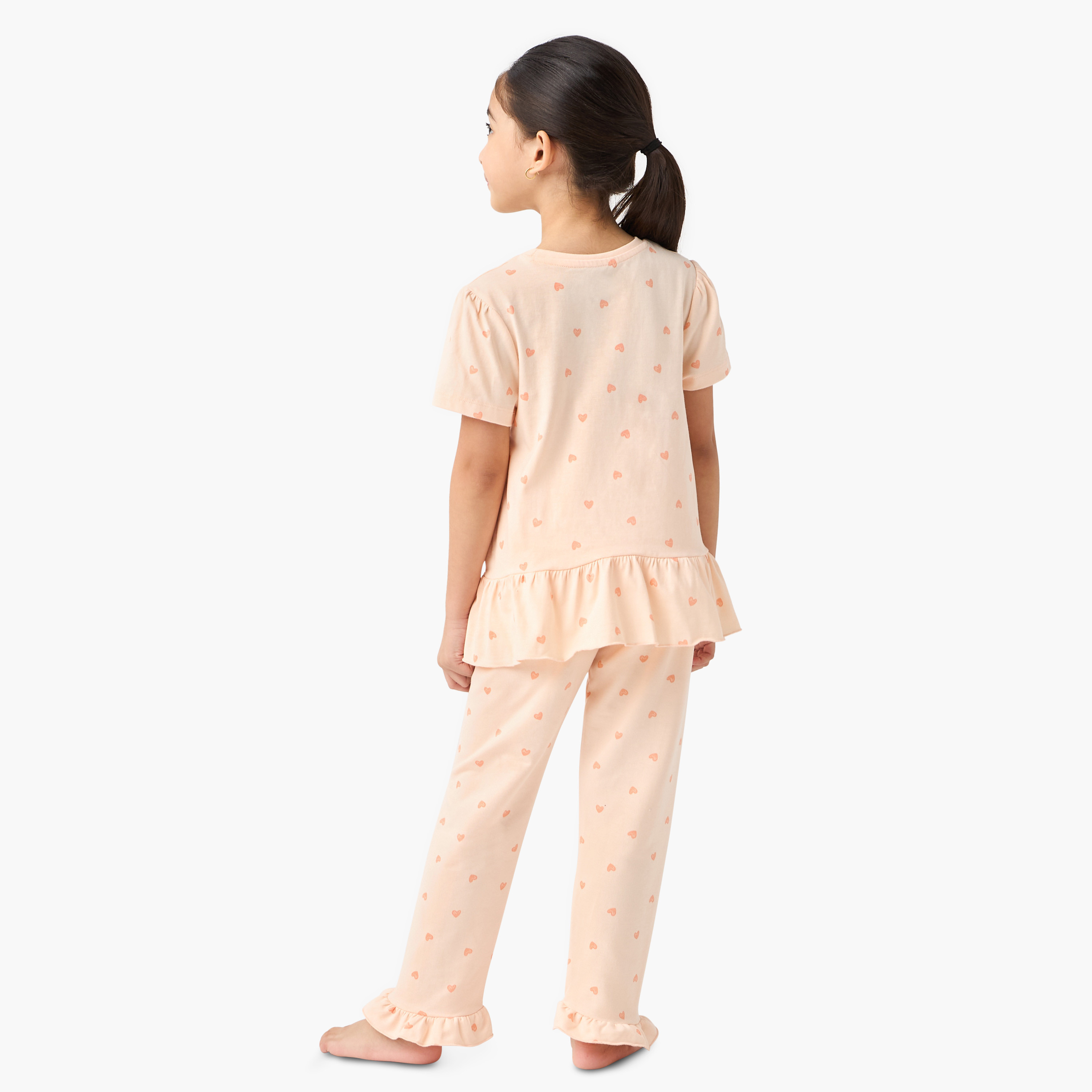 Juniors Heart Print Peplum Top and Pyjama Set-baby-girls-clothing-nightwear-pyjamasets-image-4