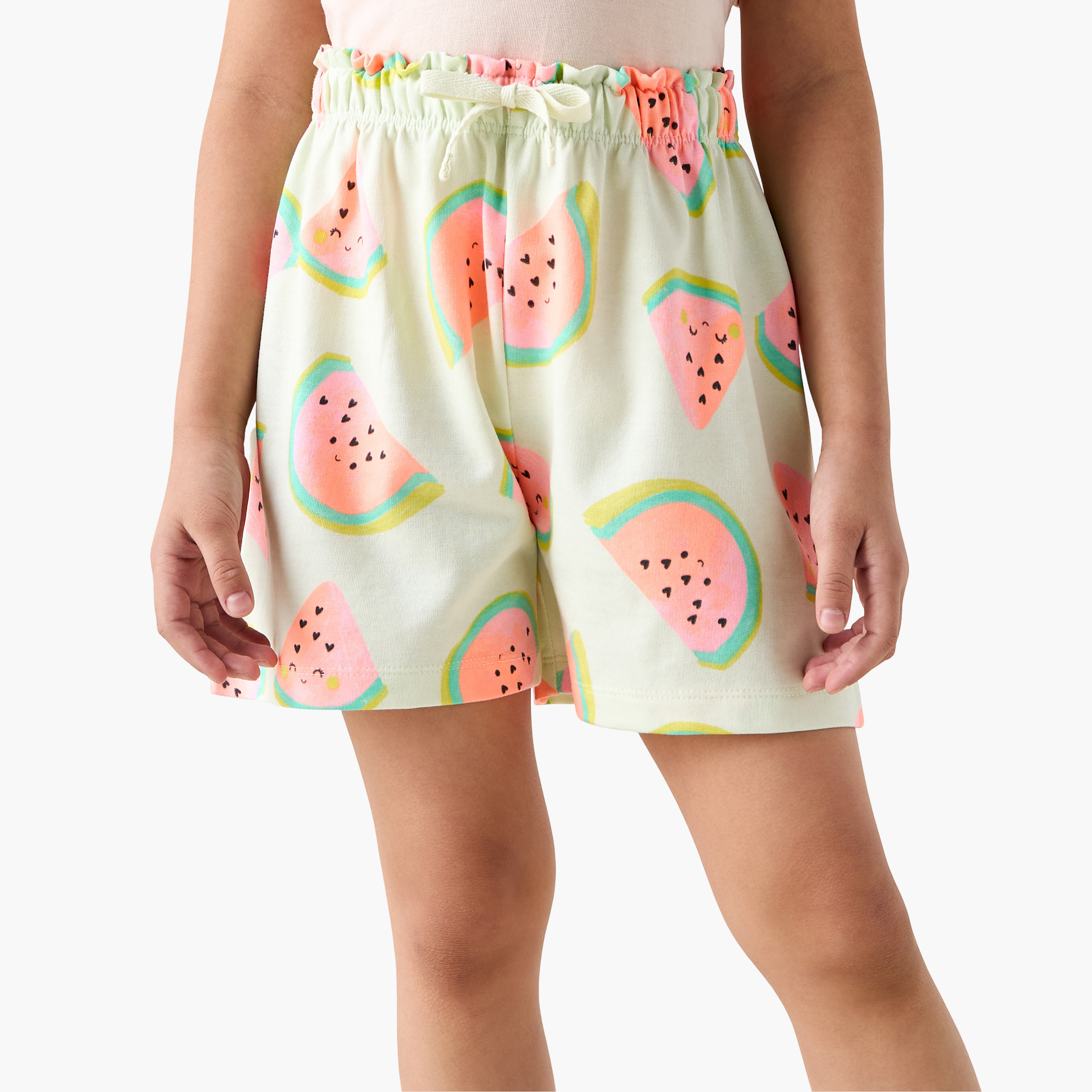 Juniors Printed T-shirt and Shorts Set-girls-clothing-nightwear-image-4