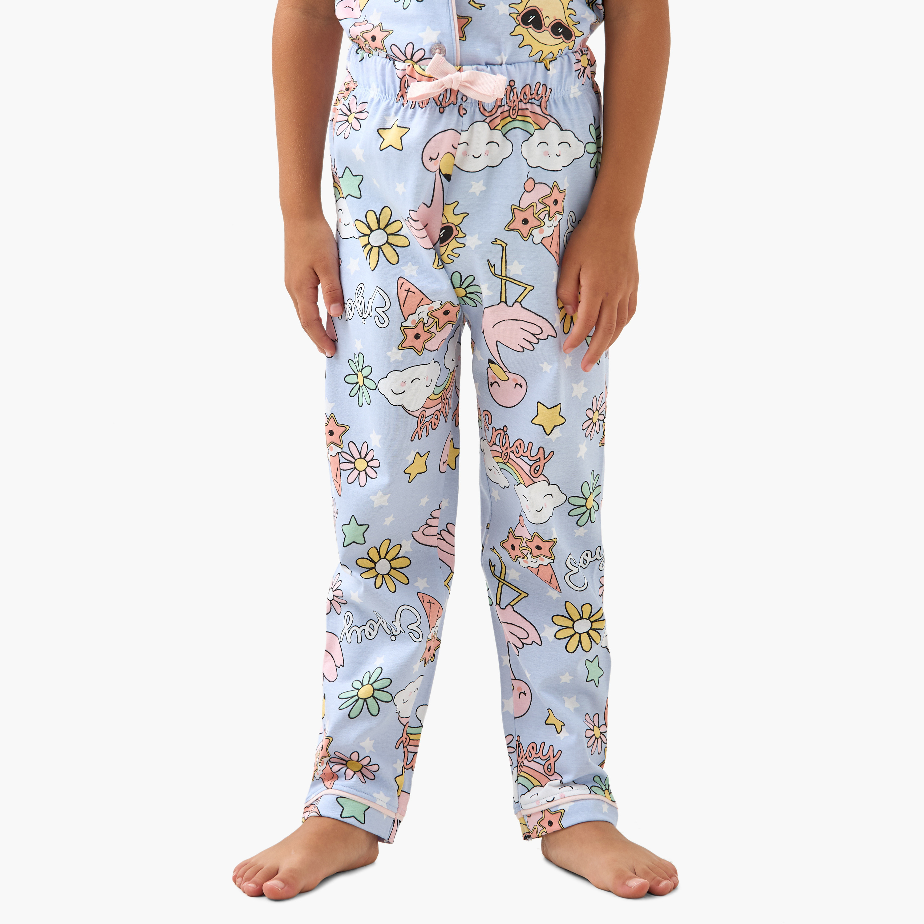 Juniors All-Over Printed Shirt and Pyjama Set-baby-girls-clothing-nightwear-pyjamasets-image-3