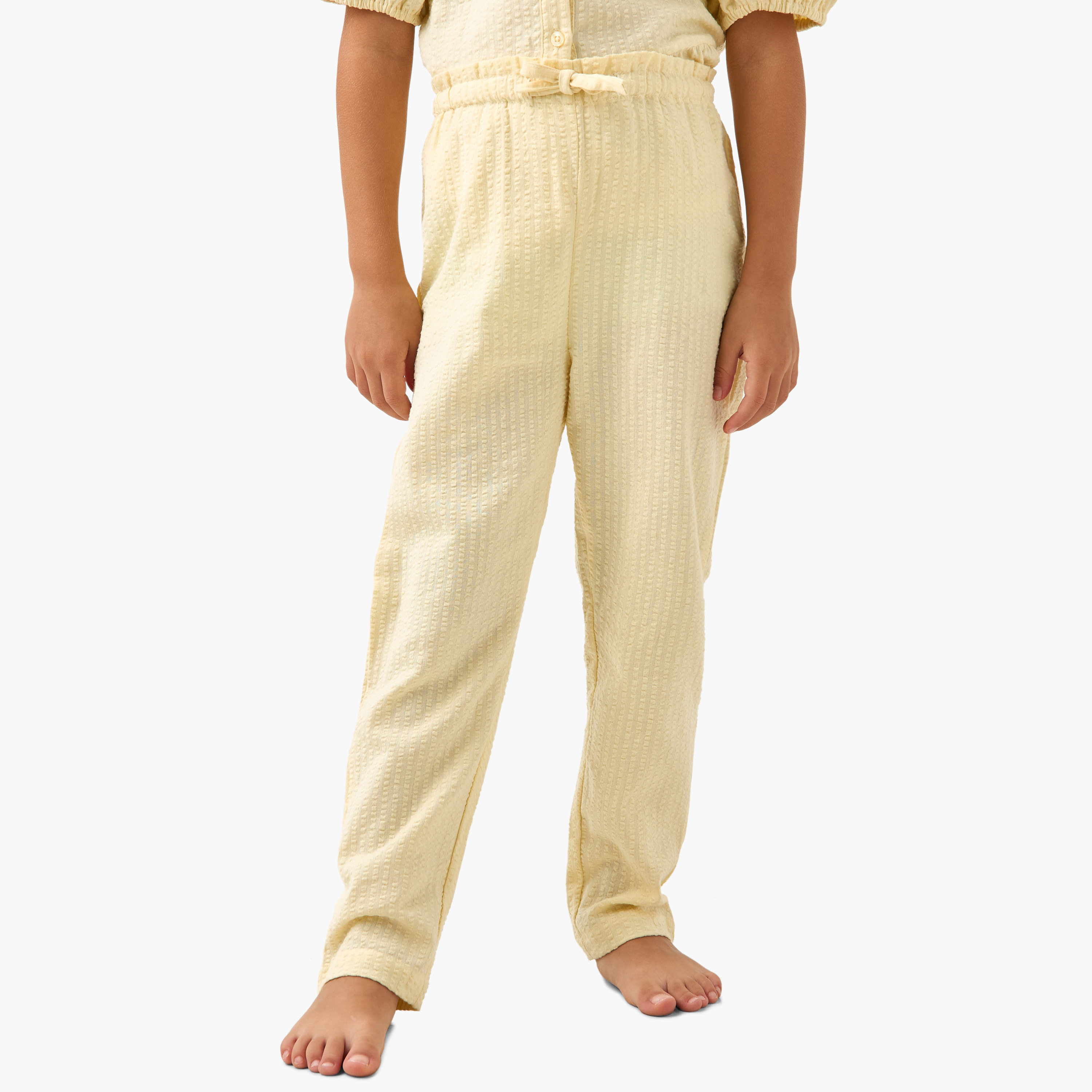 Juniors Textured Shirt and Pyjama Set-baby-girls-clothing-nightwear-pyjamasets-image-3