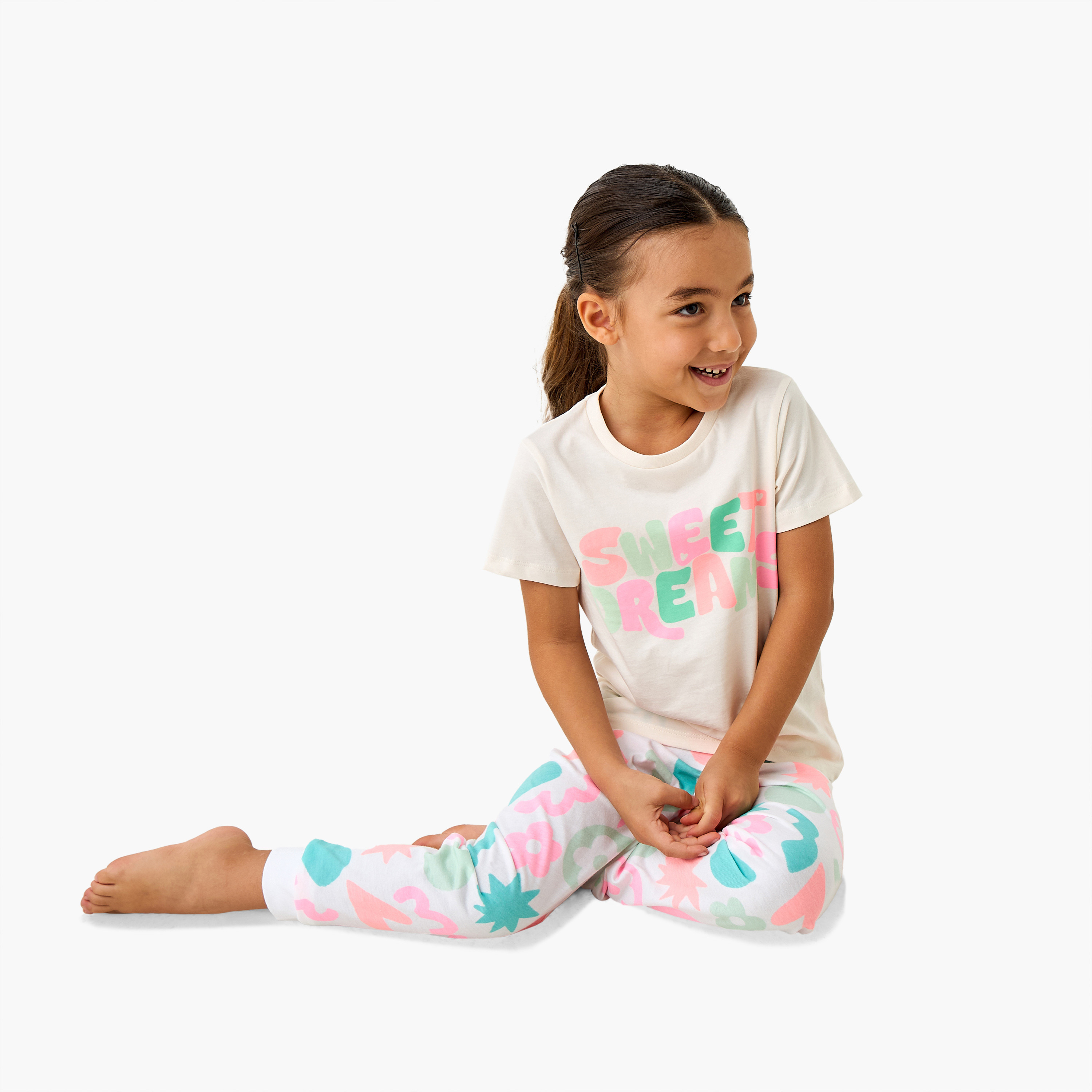 Juniors 4-Piece Printed T-shirt and Pyjama Set-baby-girls-clothing-nightwear-pyjamasets-image-2
