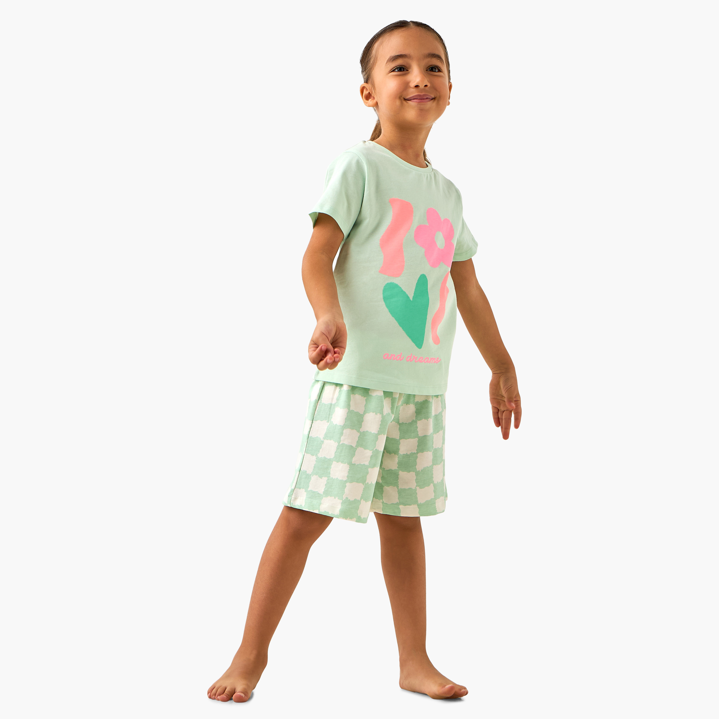 Juniors 4-Piece Printed T-shirt and Pyjama Set-baby-girls-clothing-nightwear-pyjamasets-image-3