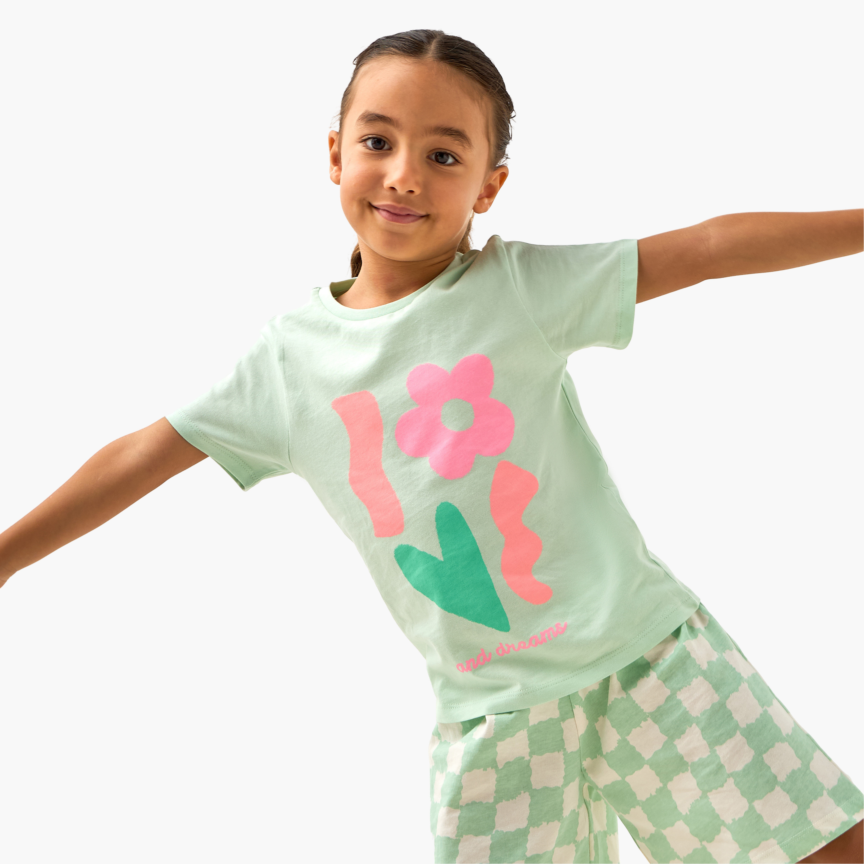 Juniors 4-Piece Printed T-shirt and Pyjama Set-baby-girls-clothing-nightwear-pyjamasets-image-4