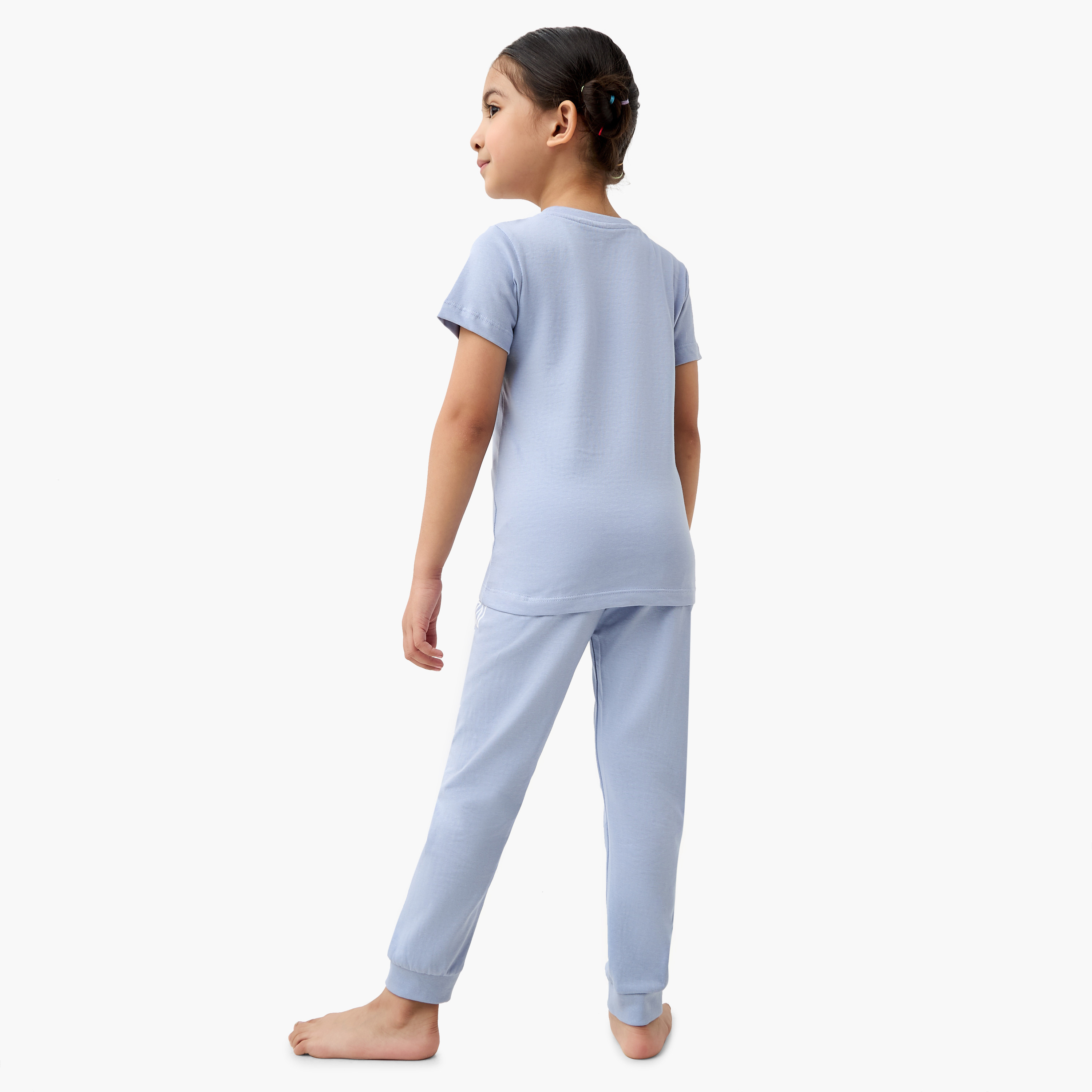 Juniors Printed T-shirt and Pyjamas - Set of 3-baby-girls-clothing-nightwear-pyjamasets-image-6