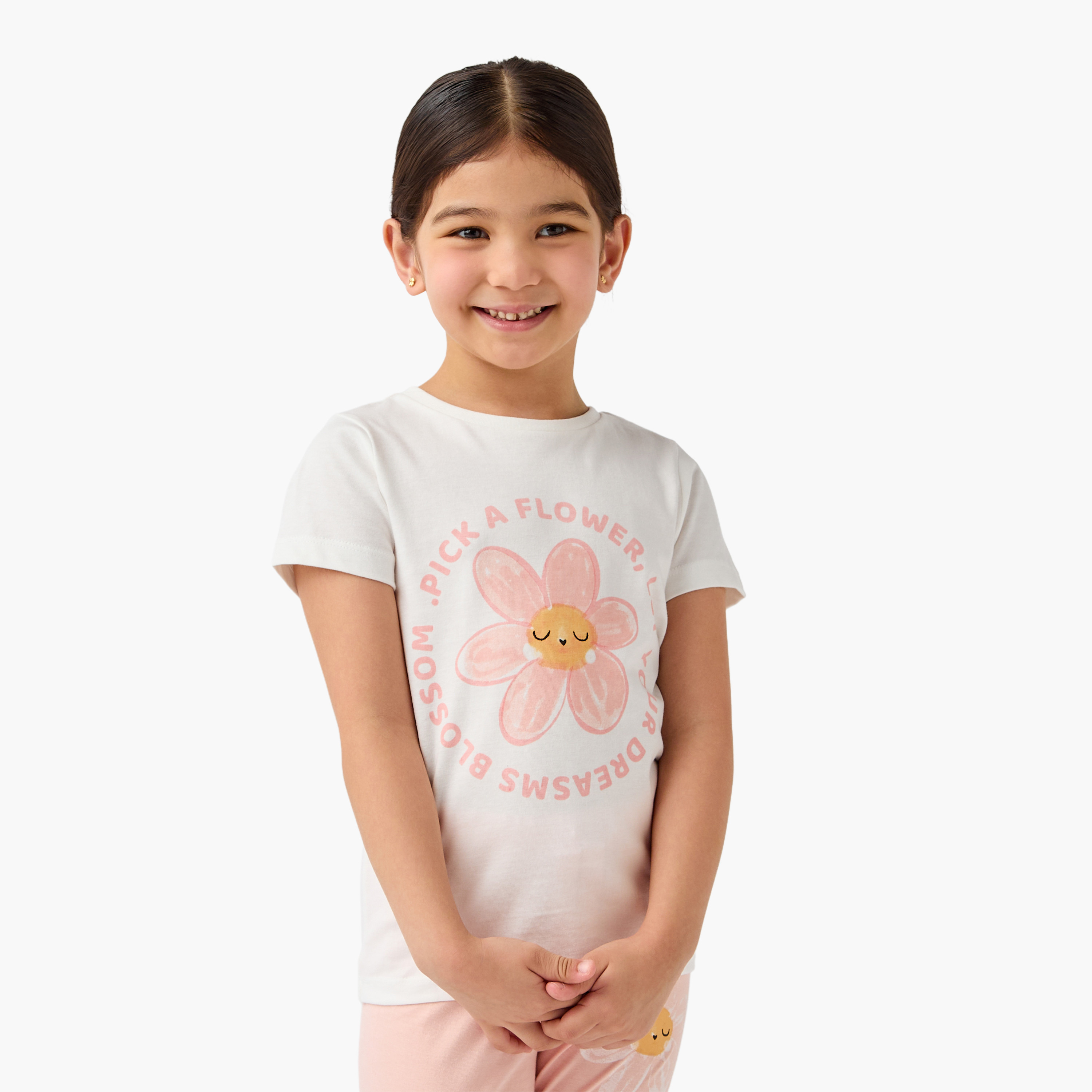 Juniors Printed T-shirts and Pyjamas - Set of 3-girls-clothing-nightwear-image-5