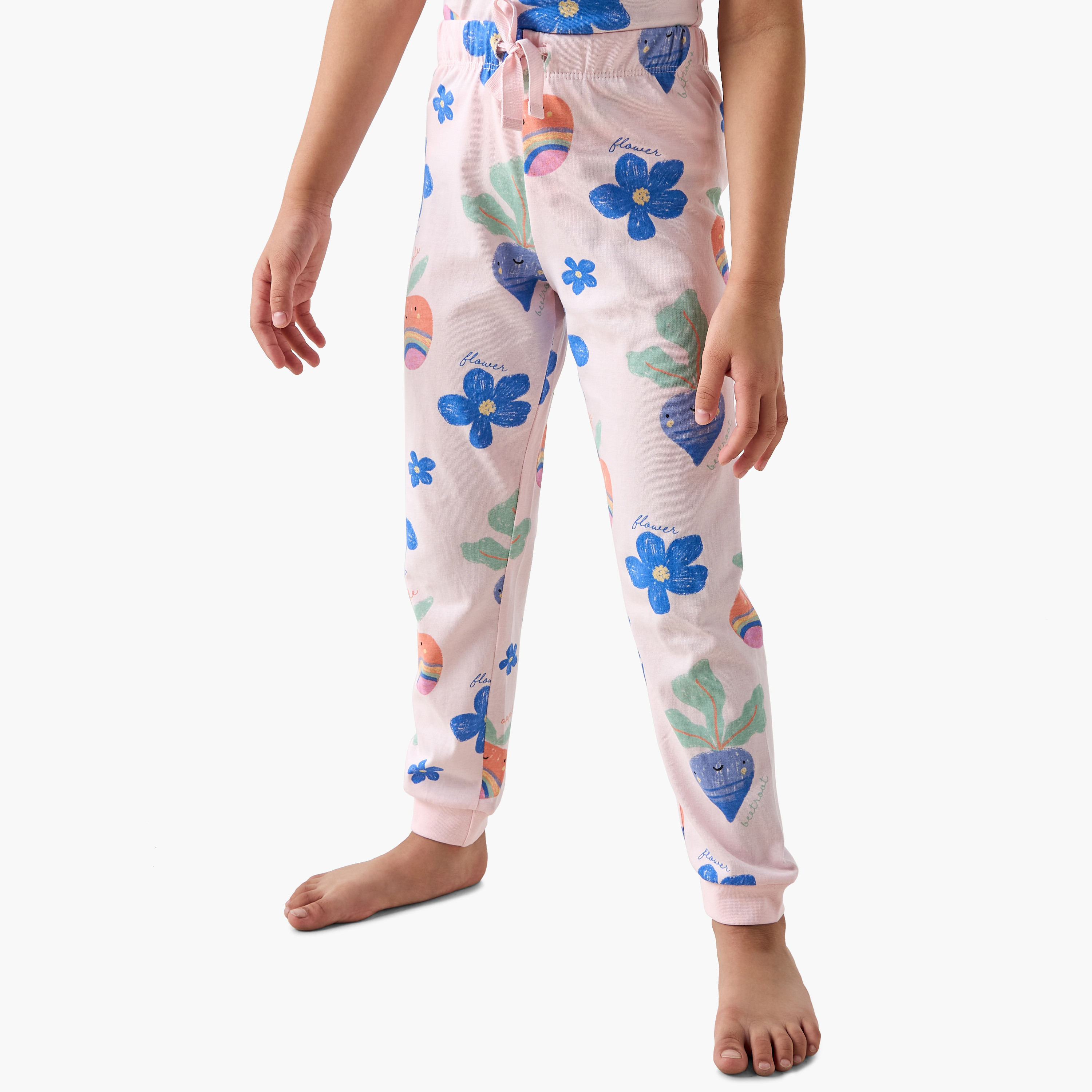 Juniors Printed T-shirt and Pyjamas - Set of 3-girls-clothing-nightwear-image-6