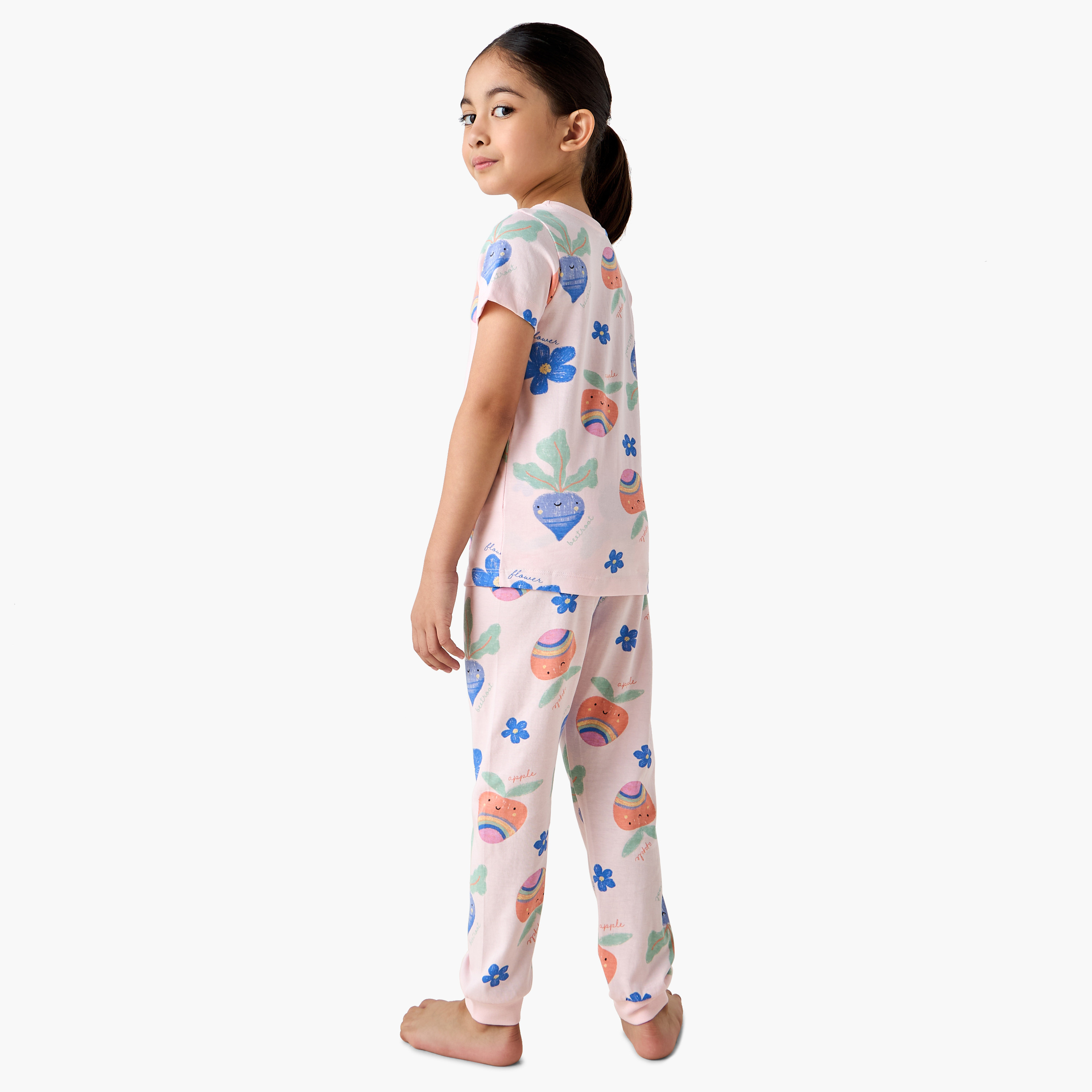 Juniors Printed T-shirt and Pyjamas - Set of 3-girls-clothing-nightwear-image-7