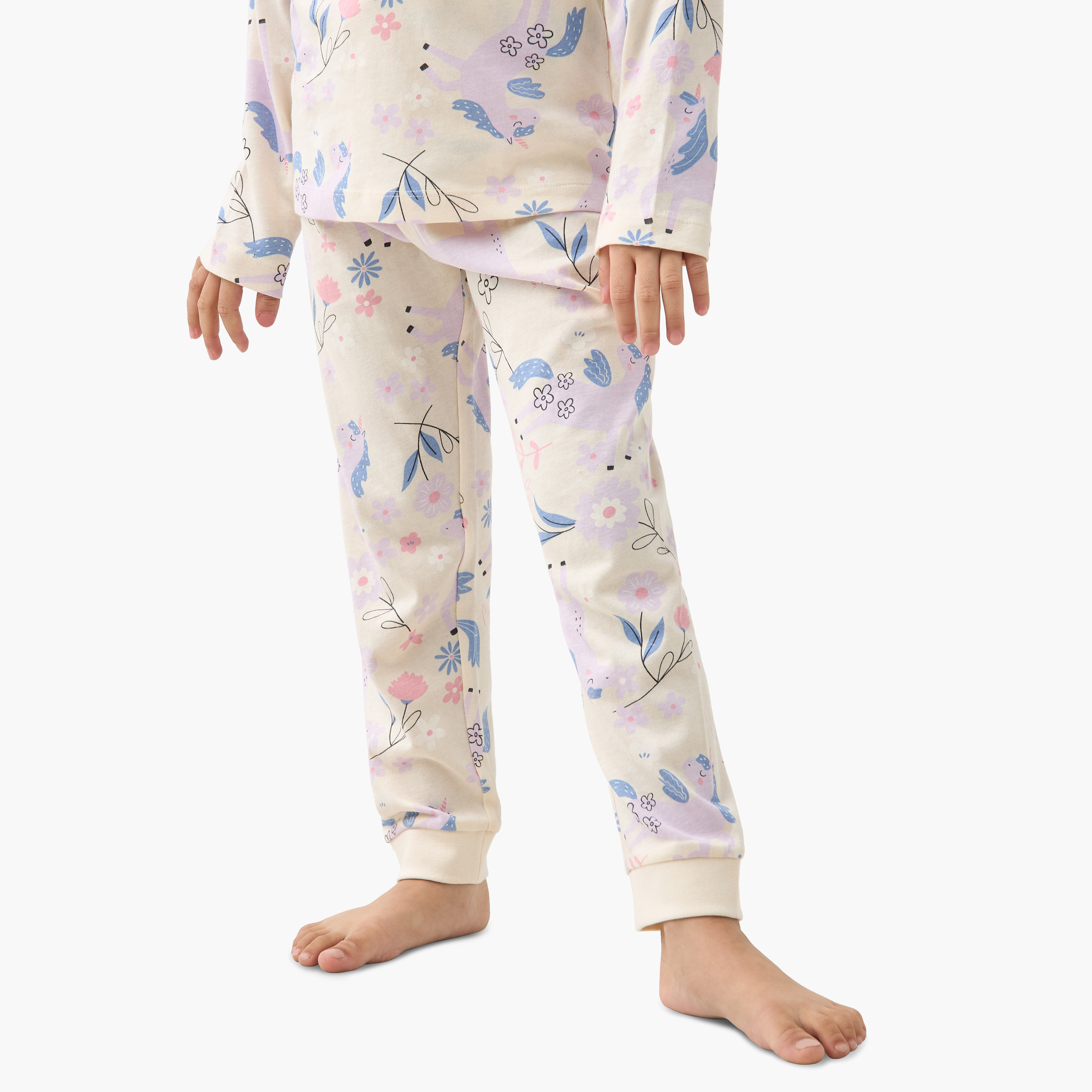 Juniors All-Over Print T-shirt and Pyjama Set-girls-clothing-nightwear-image-3