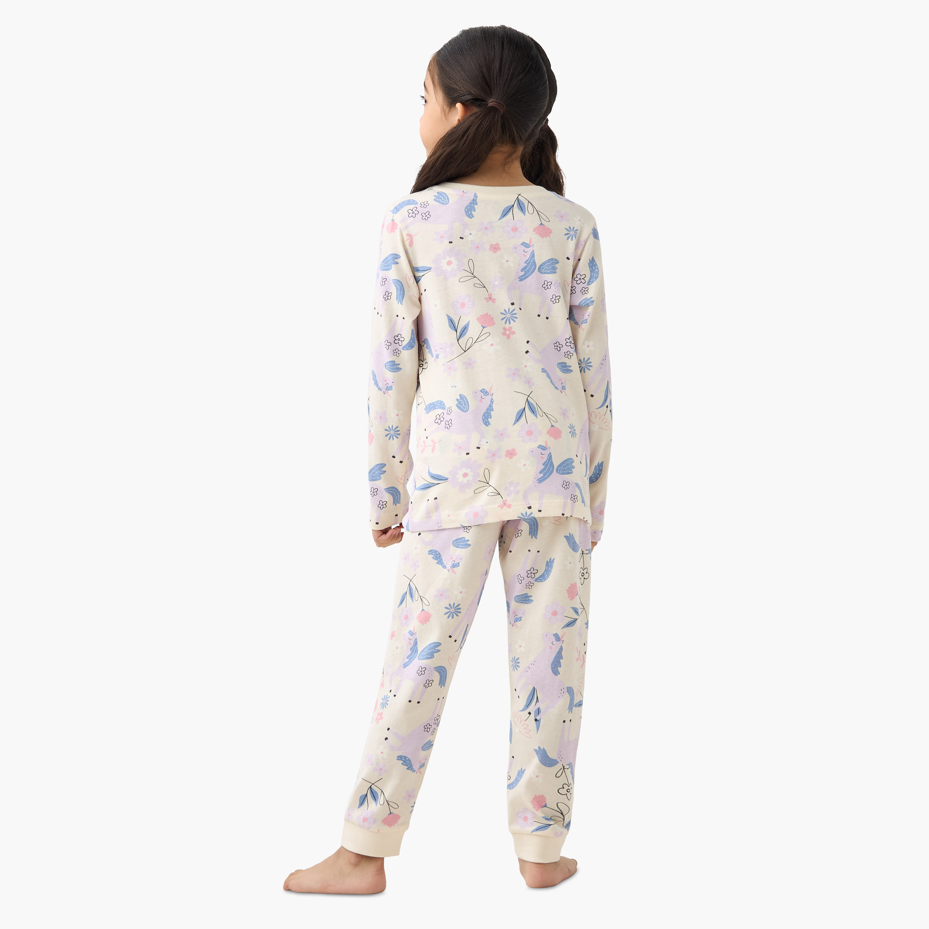 Juniors All-Over Print T-shirt and Pyjama Set-girls-clothing-nightwear-image-4