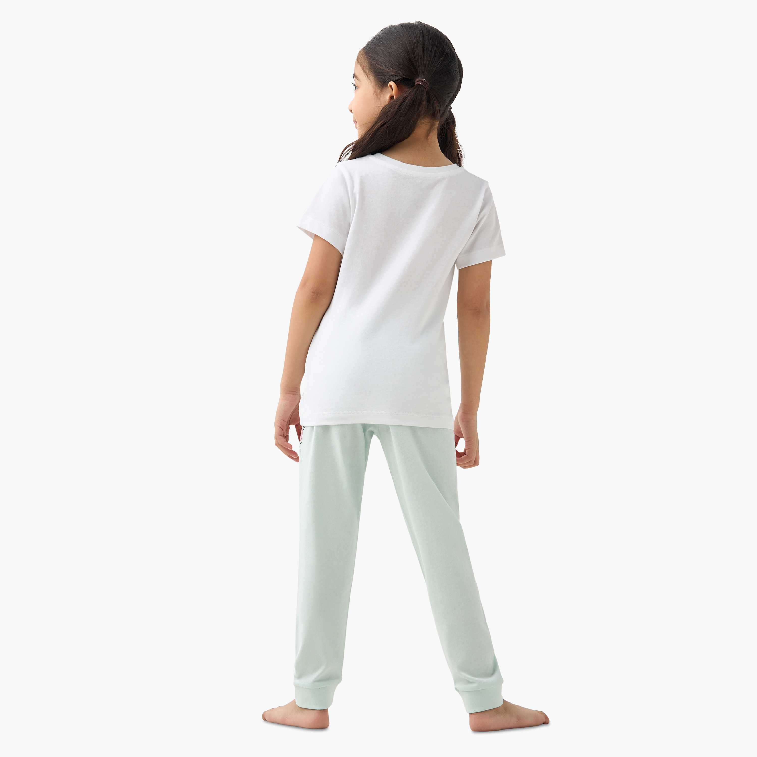 Juniors Anime Print T-shirt and Pyjamas Set-girls-clothing-nightwear-image-4