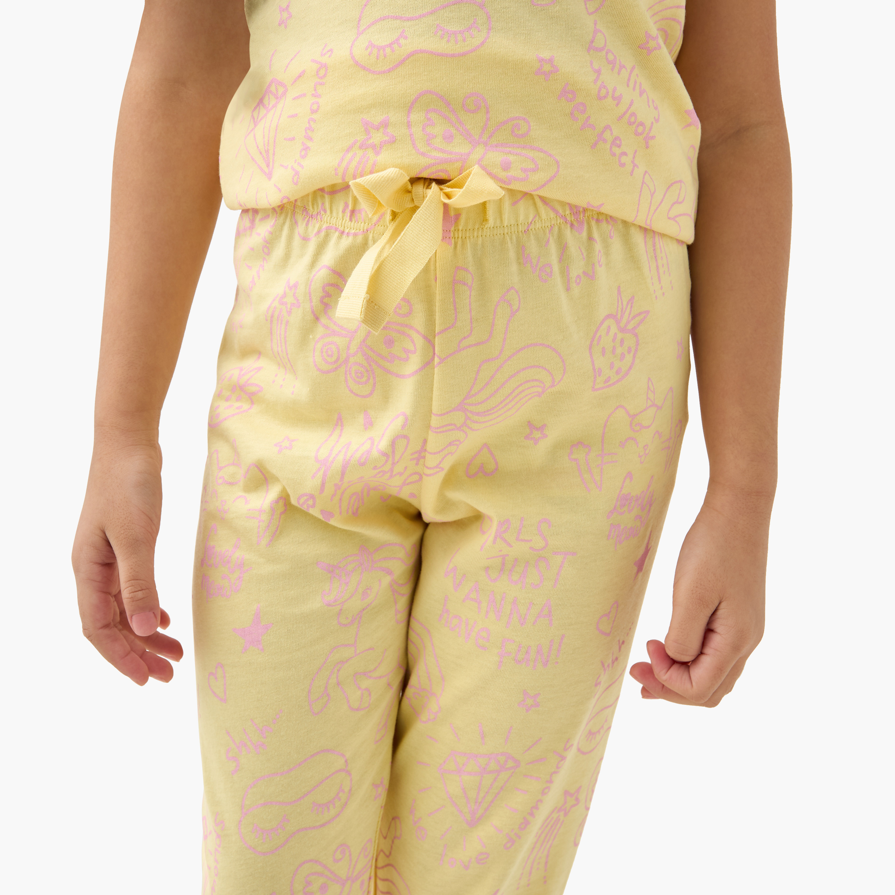 All-Over Print Long Sleeve T-shirt and Pyjama Set-baby-girls-clothing-nightwear-pyjamasets-image-6