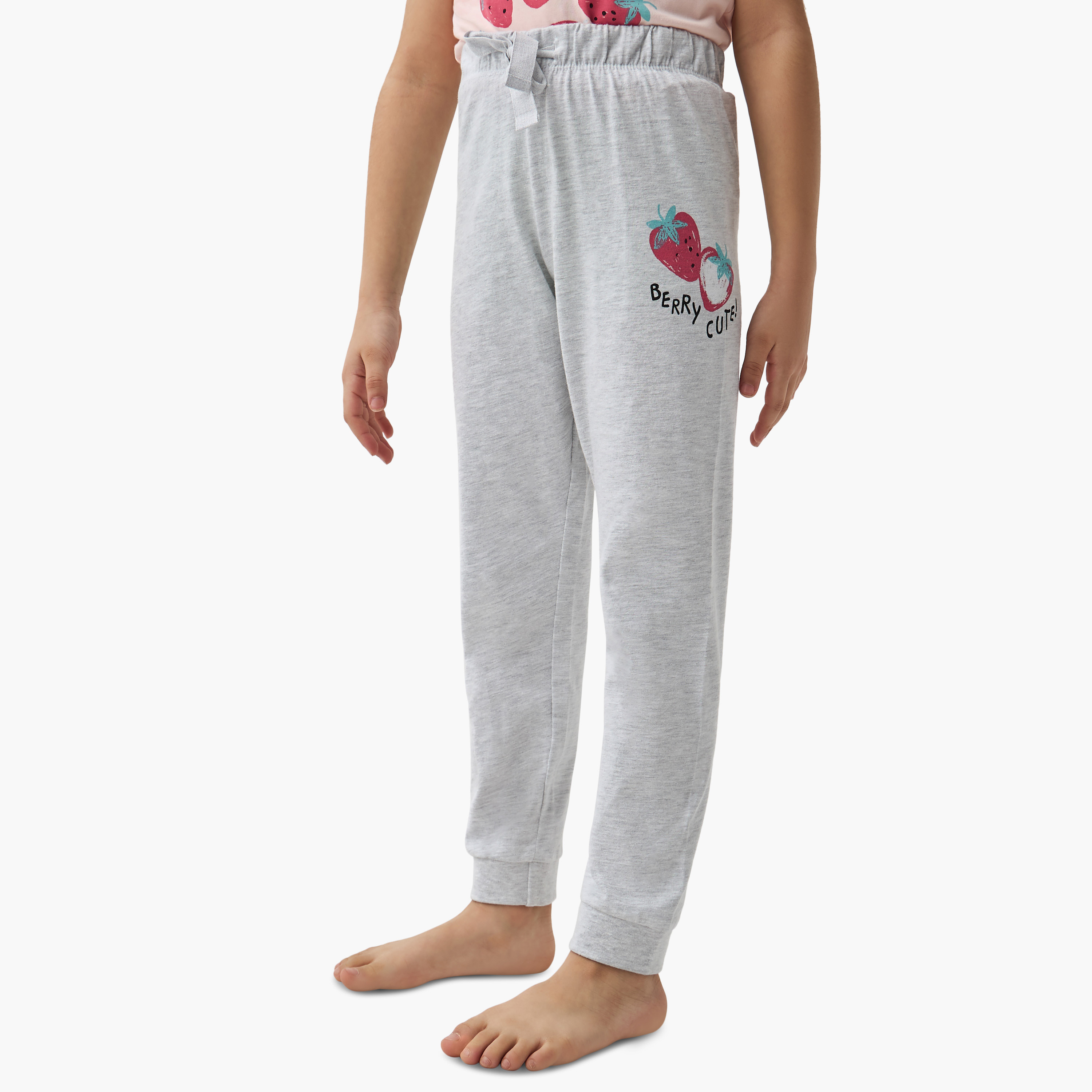Juniors Printed T-shirt and Pyjama Set-girls-clothing-nightwear-image-3