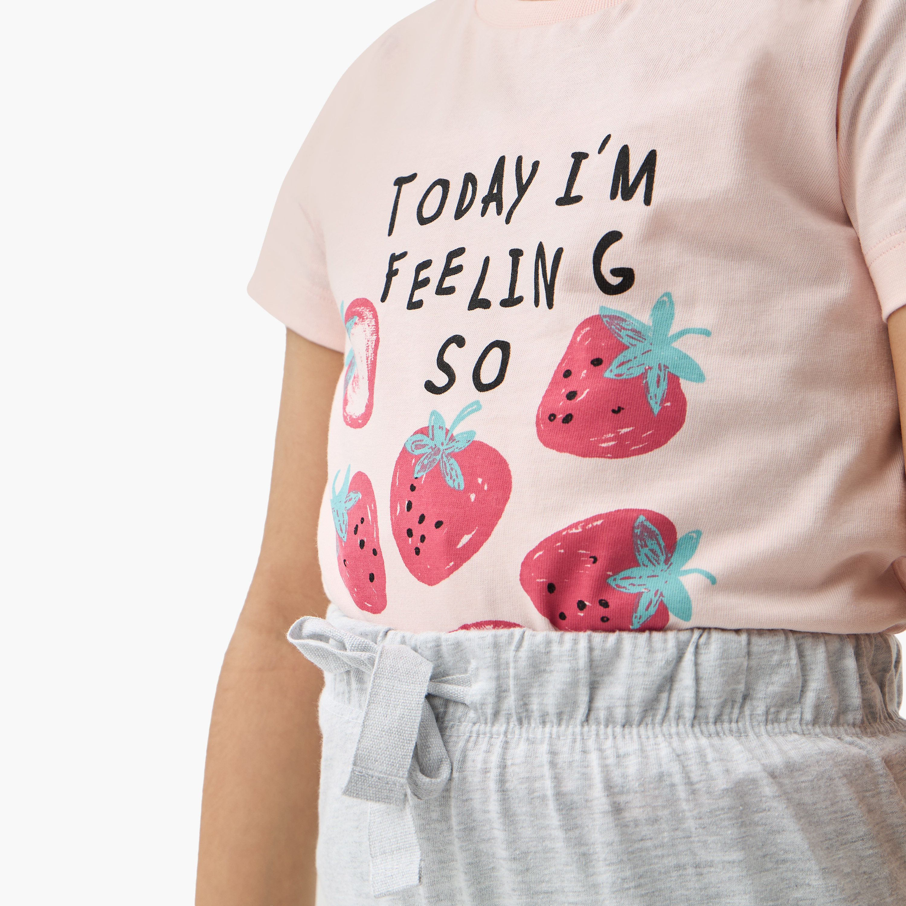 Juniors Printed T-shirt and Pyjama Set-girls-clothing-nightwear-image-5