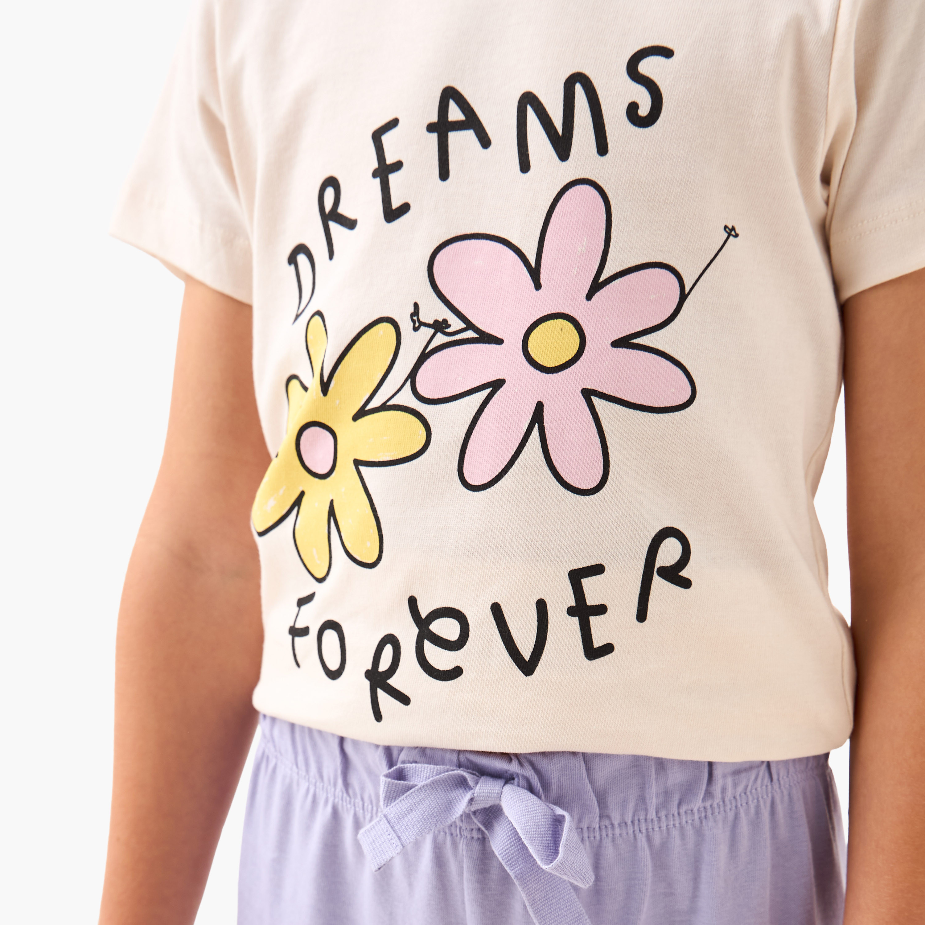 Juniors Printed T-shirt and Pyjama Set-girls-clothing-nightwear-image-5