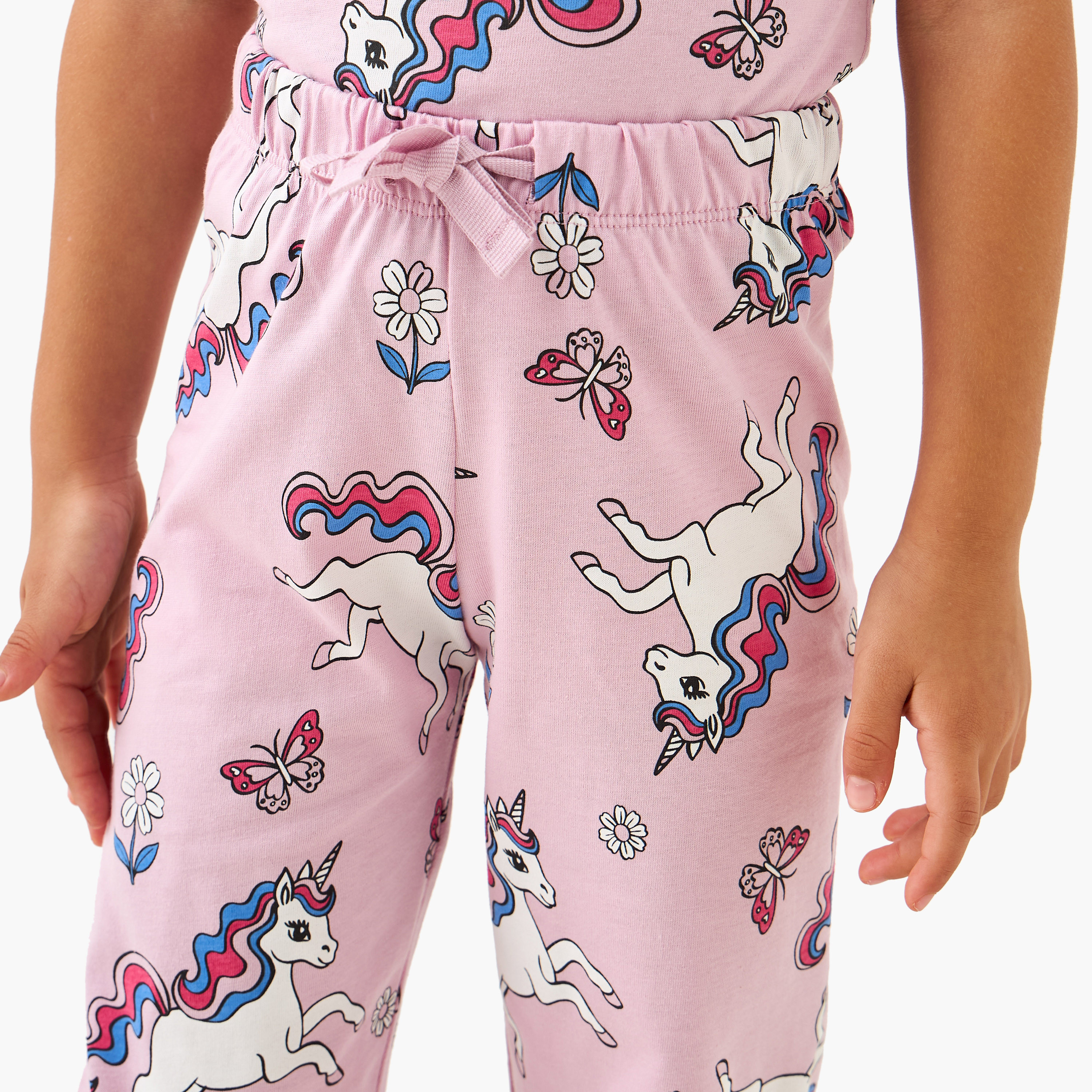 Juniors All-Over Unicorn Print T-shirt and Pyjama Set-baby-girls-clothing-nightwear-pyjamasets-image-6