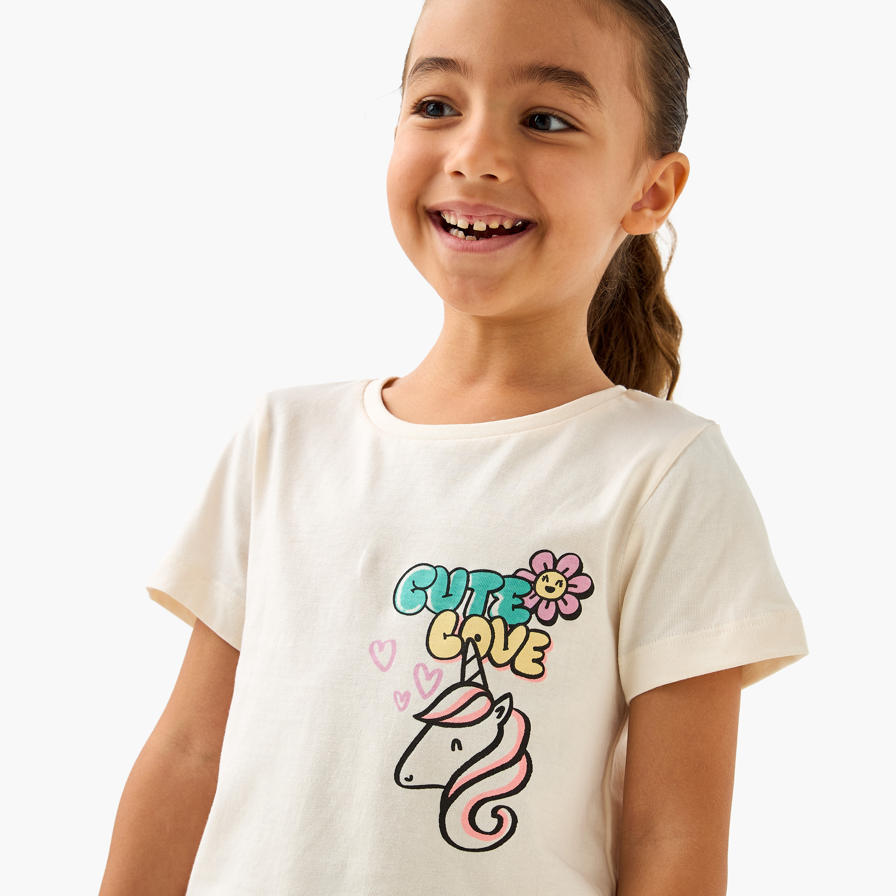 Juniors Printed T-shirt and Pyjama Set-baby-girls-clothing-nightwear-pyjamasets-image-5