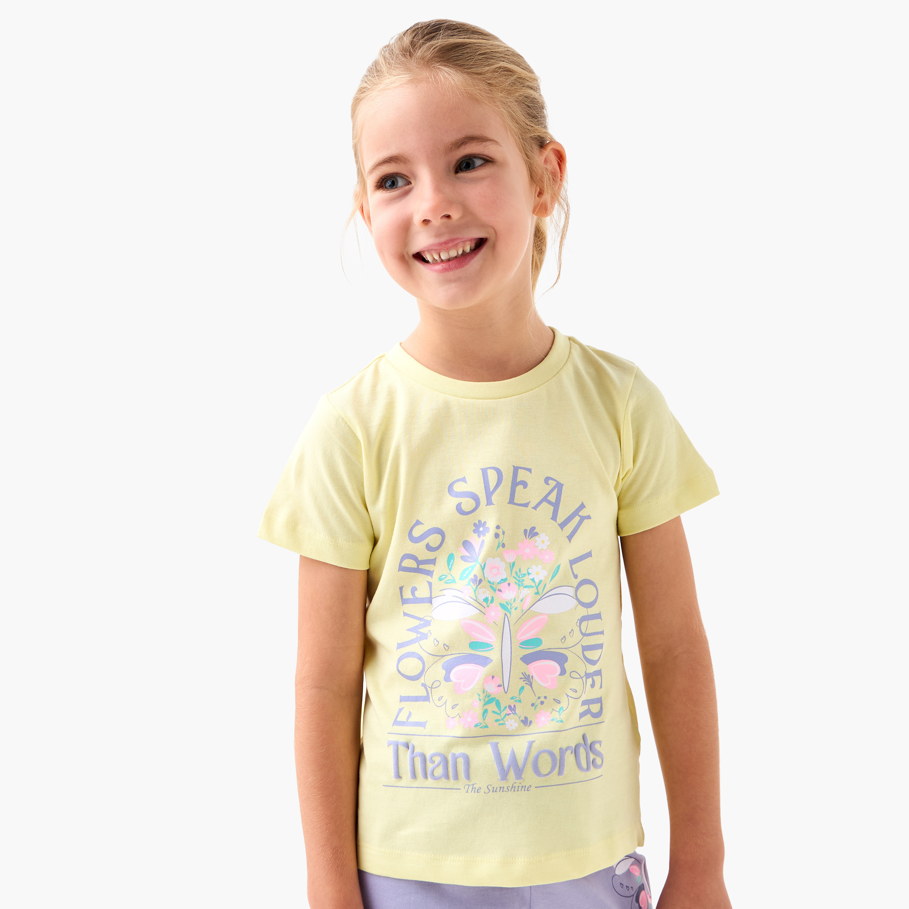 طقم بنطلون بيجاما وتيشيرت بطبعات من جونيورز-girls-clothing-nightwear-image-2