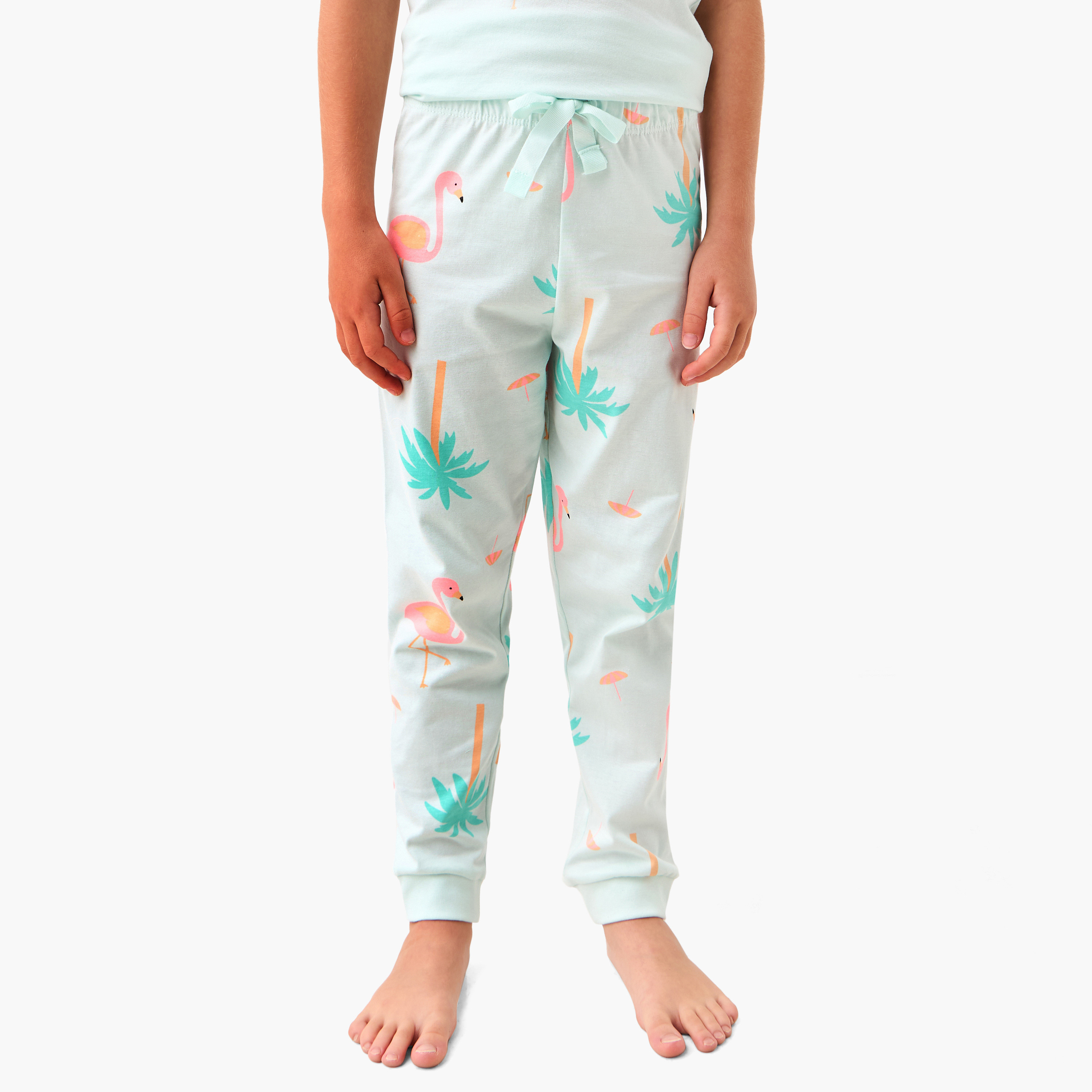 Juniors Printed T-shirt and Pyjama Set-girls-clothing-nightwear-image-3