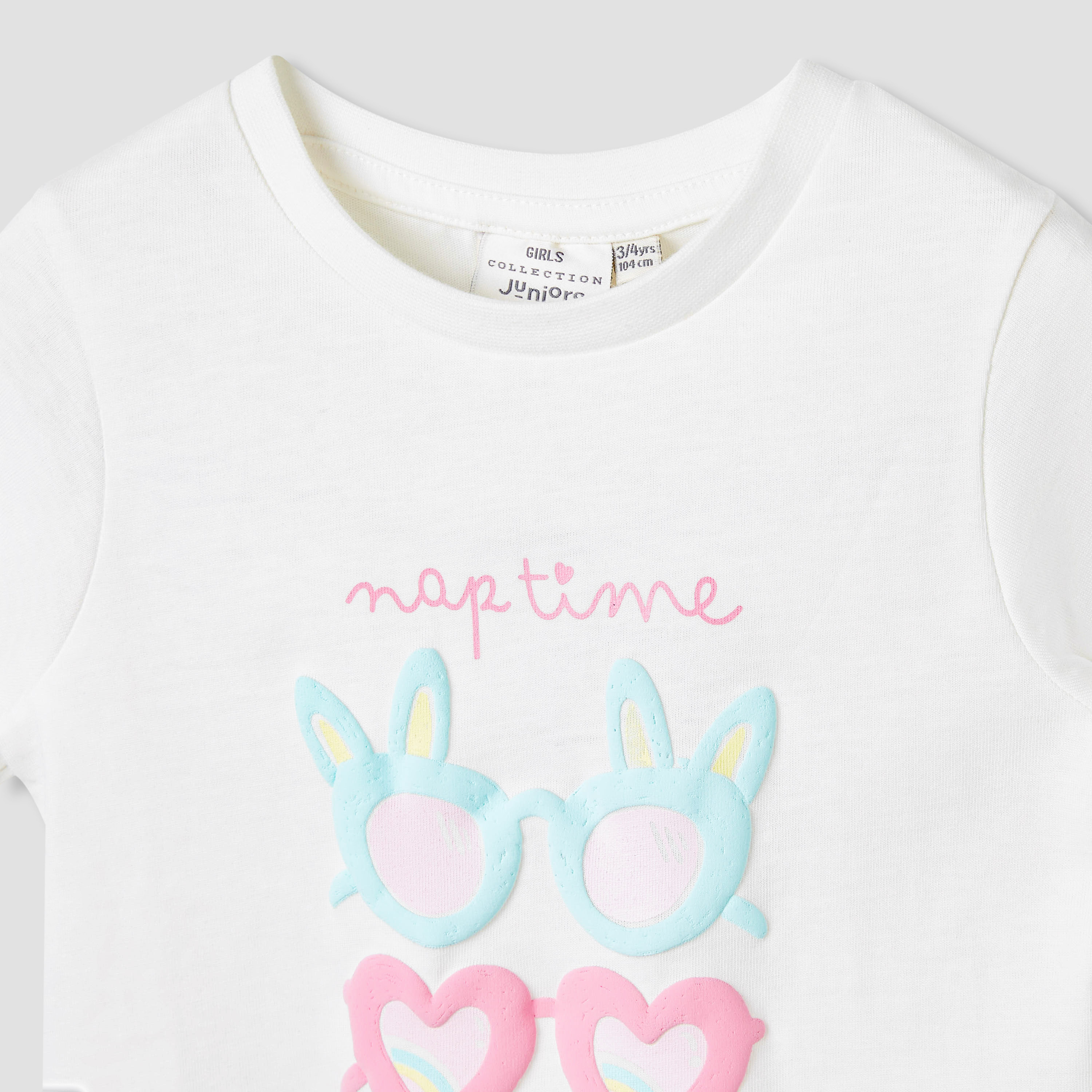 Juniors 4-Piece Printed T-shirt and Pyjama Set-baby-girls-clothing-nightwear-pyjamasets-image-6