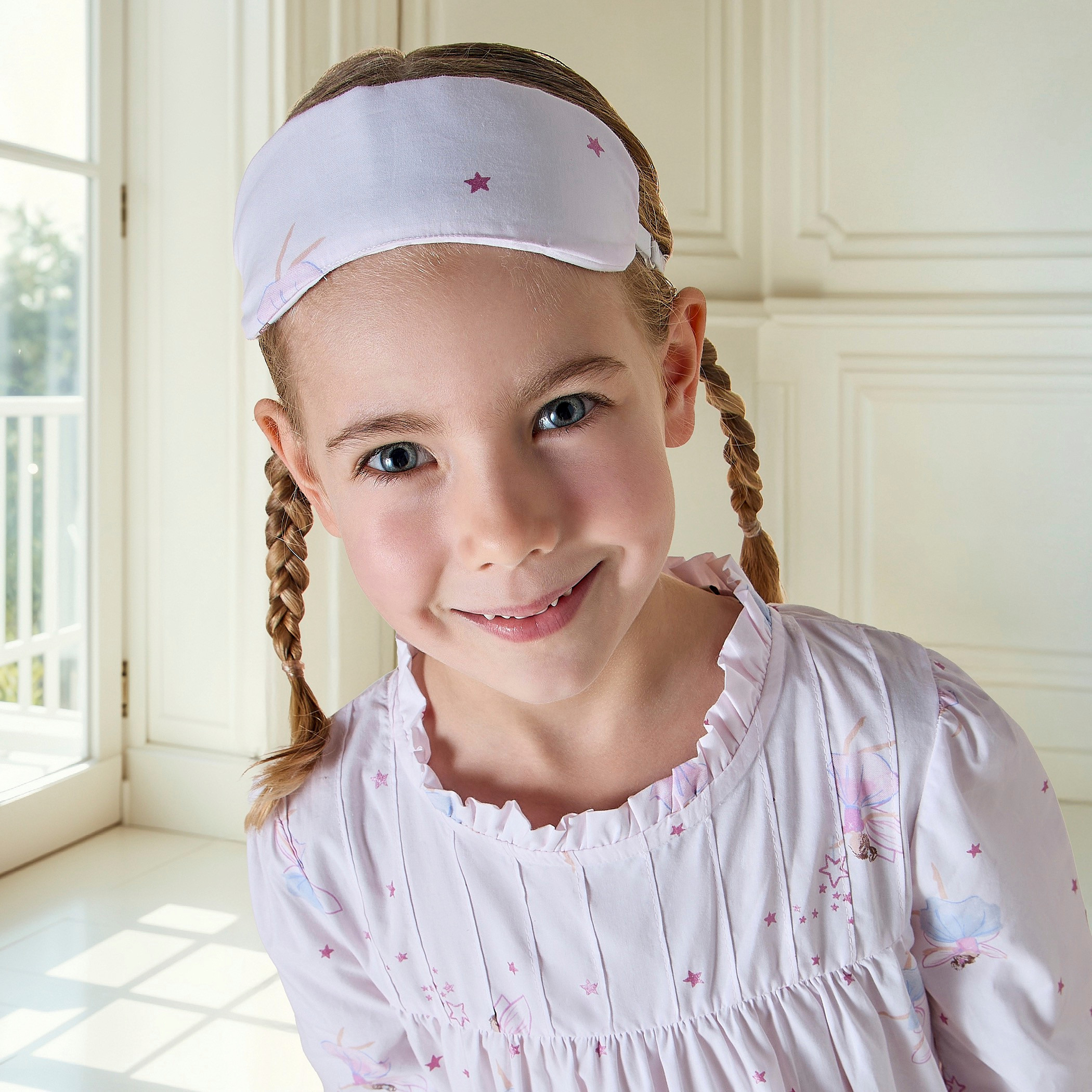 Juniors All-Over Fairy Print Night Dress with Pie-Crust Neck and Long Sleeves-girls-clothing-nightwear-image-4