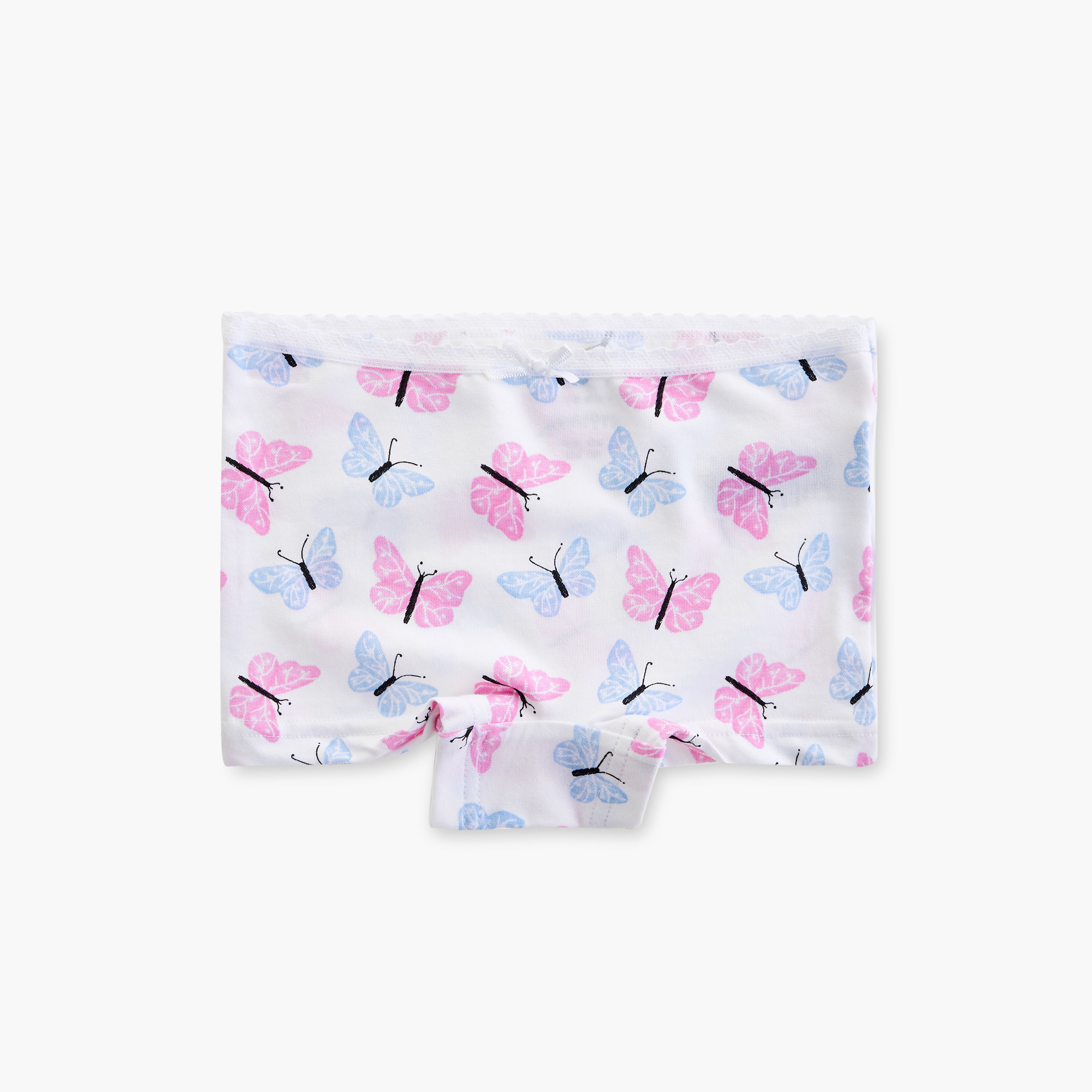 Juniors Printed Boyshorts with Elasticated Waistband - Set of 5-baby-girls-clothing-innerwear-image-3