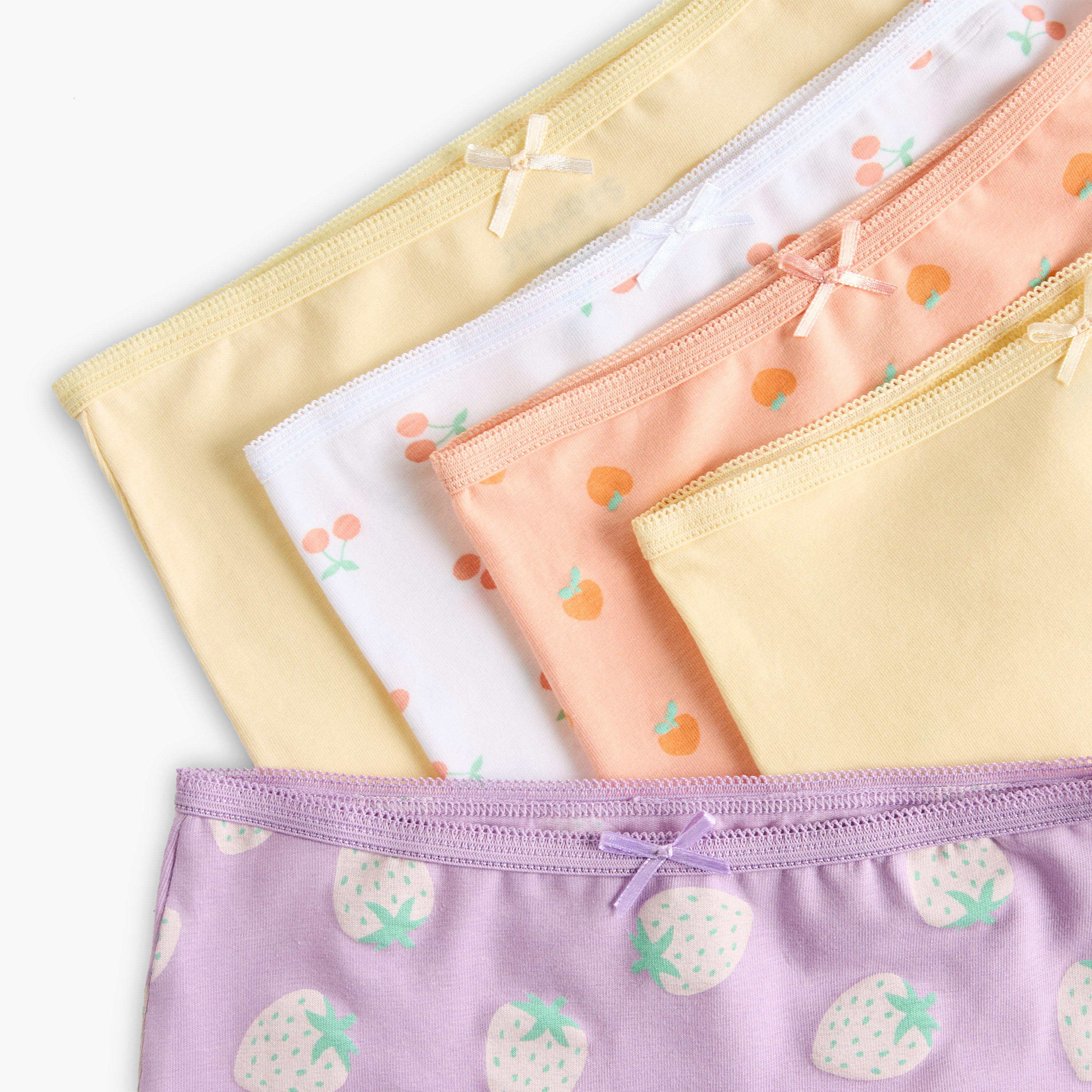 Juniors Printed Briefs with Elasticated Waistband - Set of 5-baby-girls-clothing-innerwear-image-6