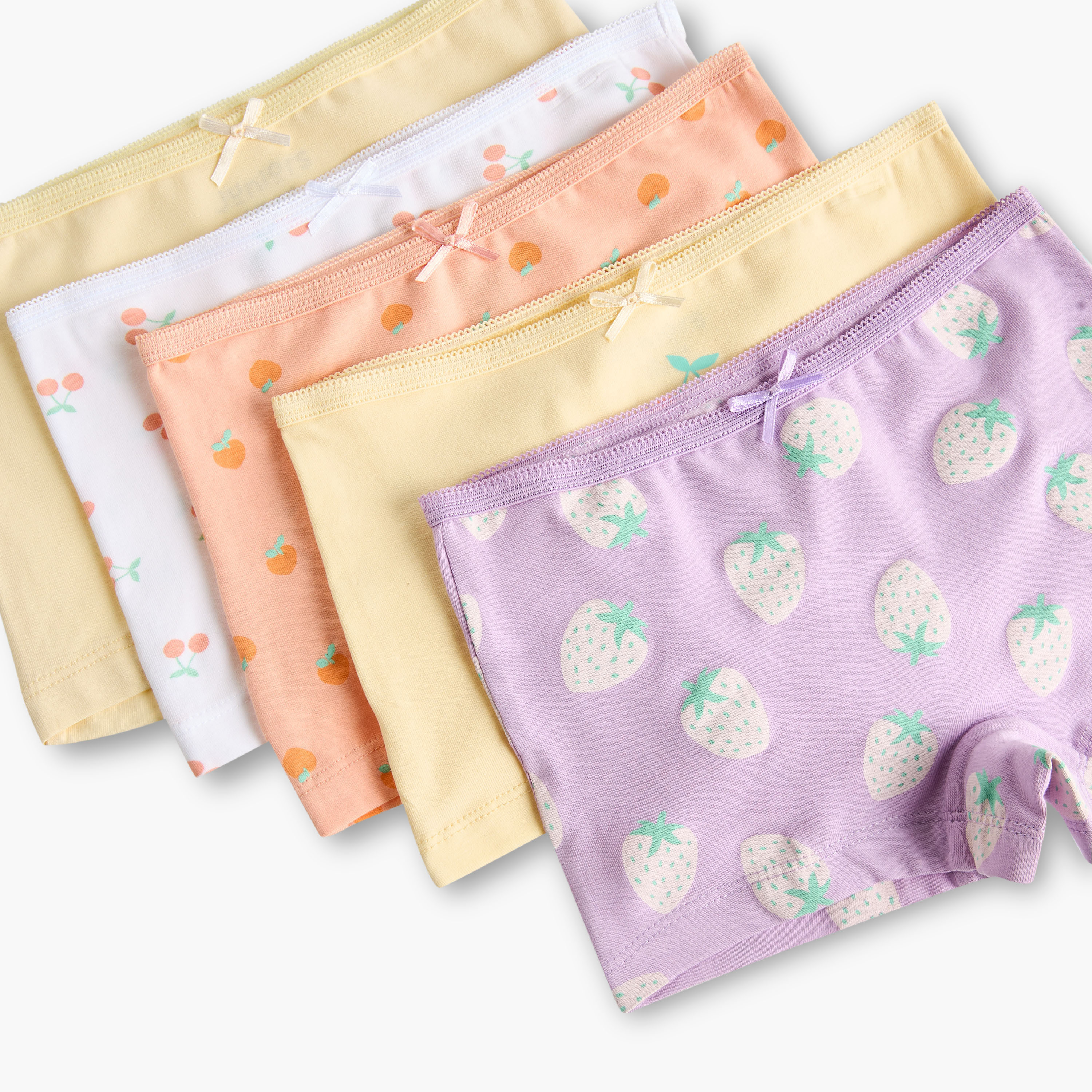 Juniors Printed Briefs with Elasticated Waistband - Set of 5-baby-girls-clothing-innerwear-image-7