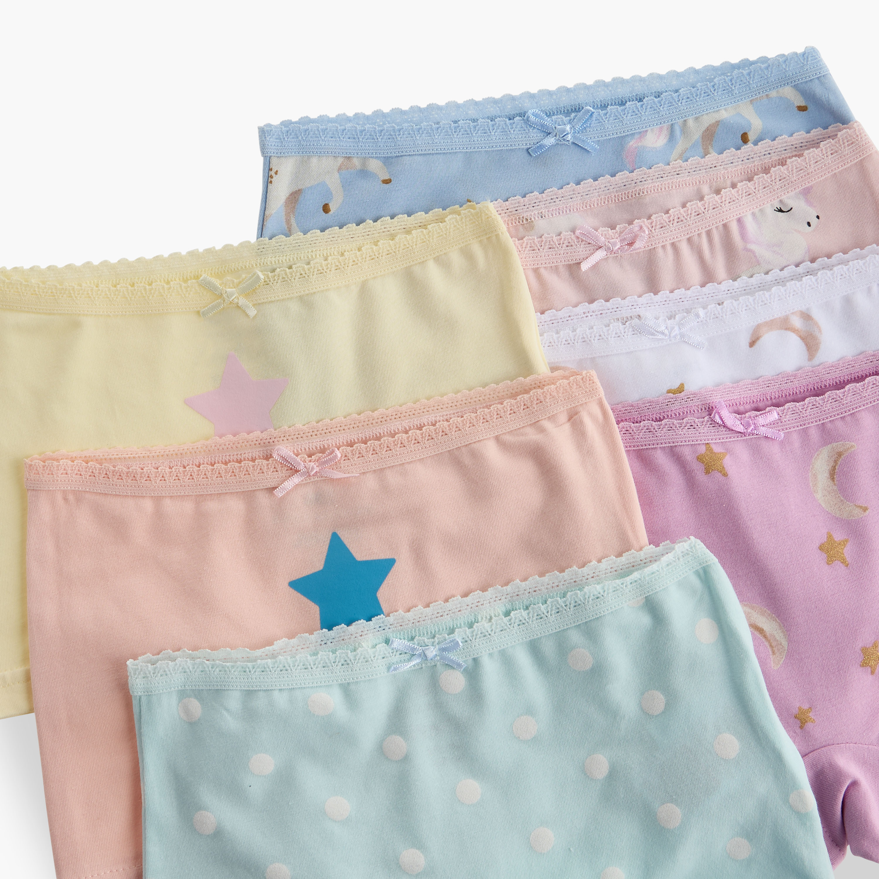 سراويل بوكسر بطبعات وخصر مطاطي من جونيورز - طقم من 7 قطع-girls-clothing-innerwear-panties-image-9