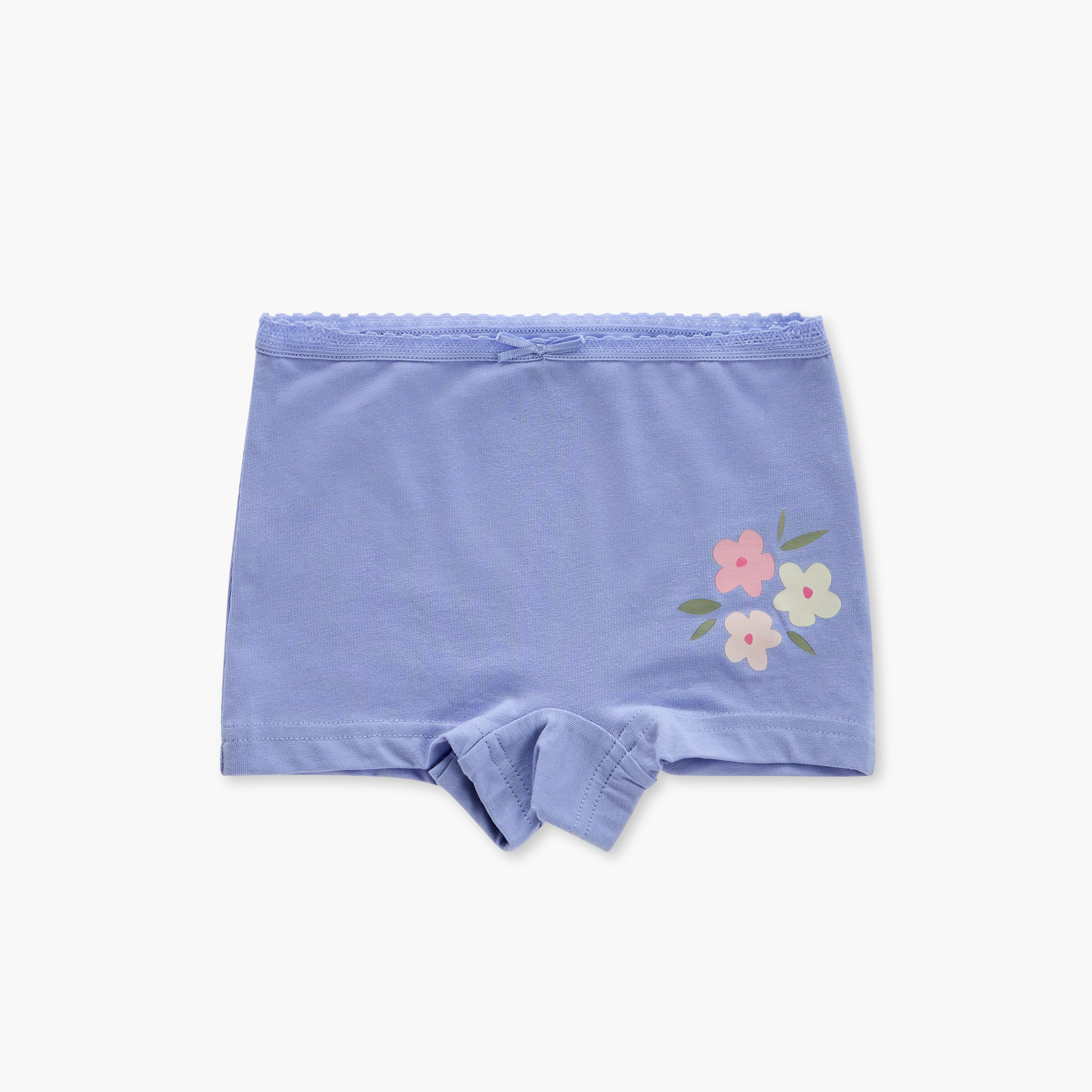 Juniors Printed Boxer Briefs with Elasticated Waistband - Set of 7-baby-girls-clothing-innerwear-image-3