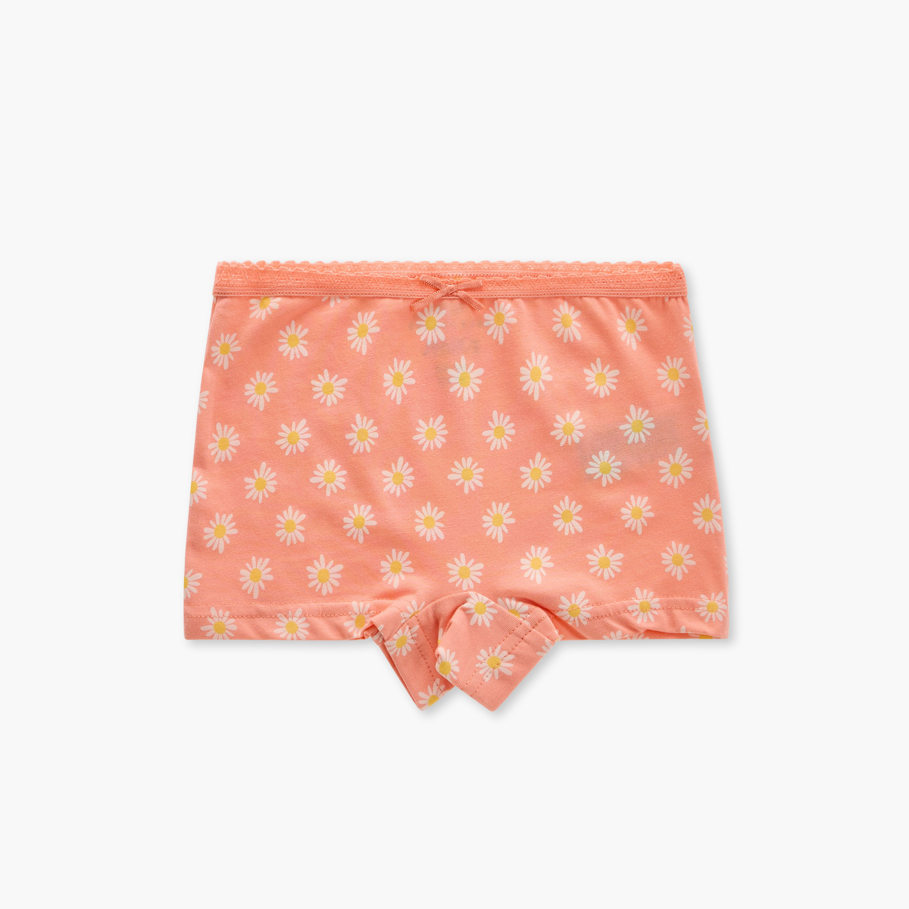 Juniors Printed Boxer Briefs with Elasticated Waistband - Set of 7-baby-girls-clothing-innerwear-image-7