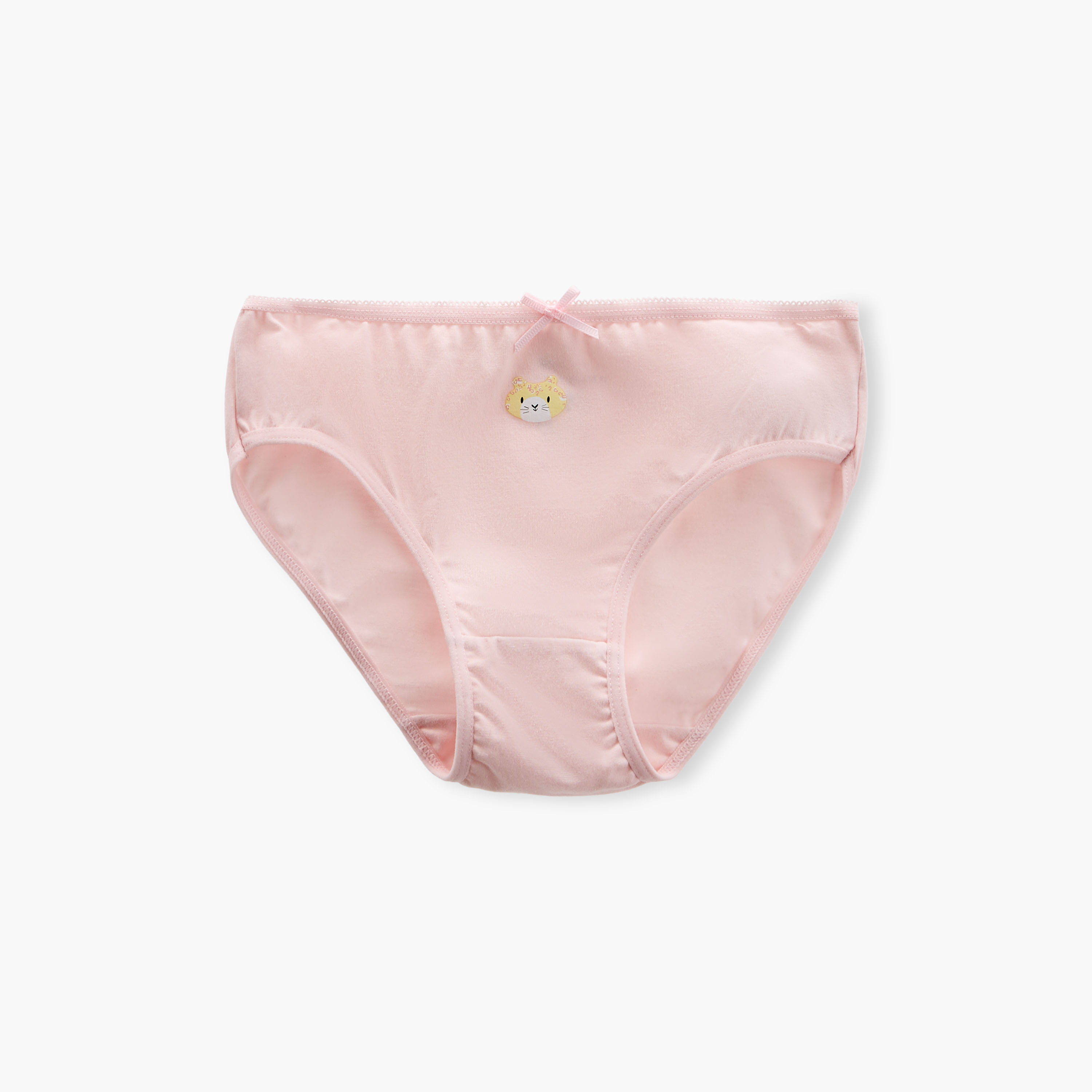 Juniors Printed Briefs with Elasticated Waistband - Set of 5-baby-girls-clothing-innerwear-image-2