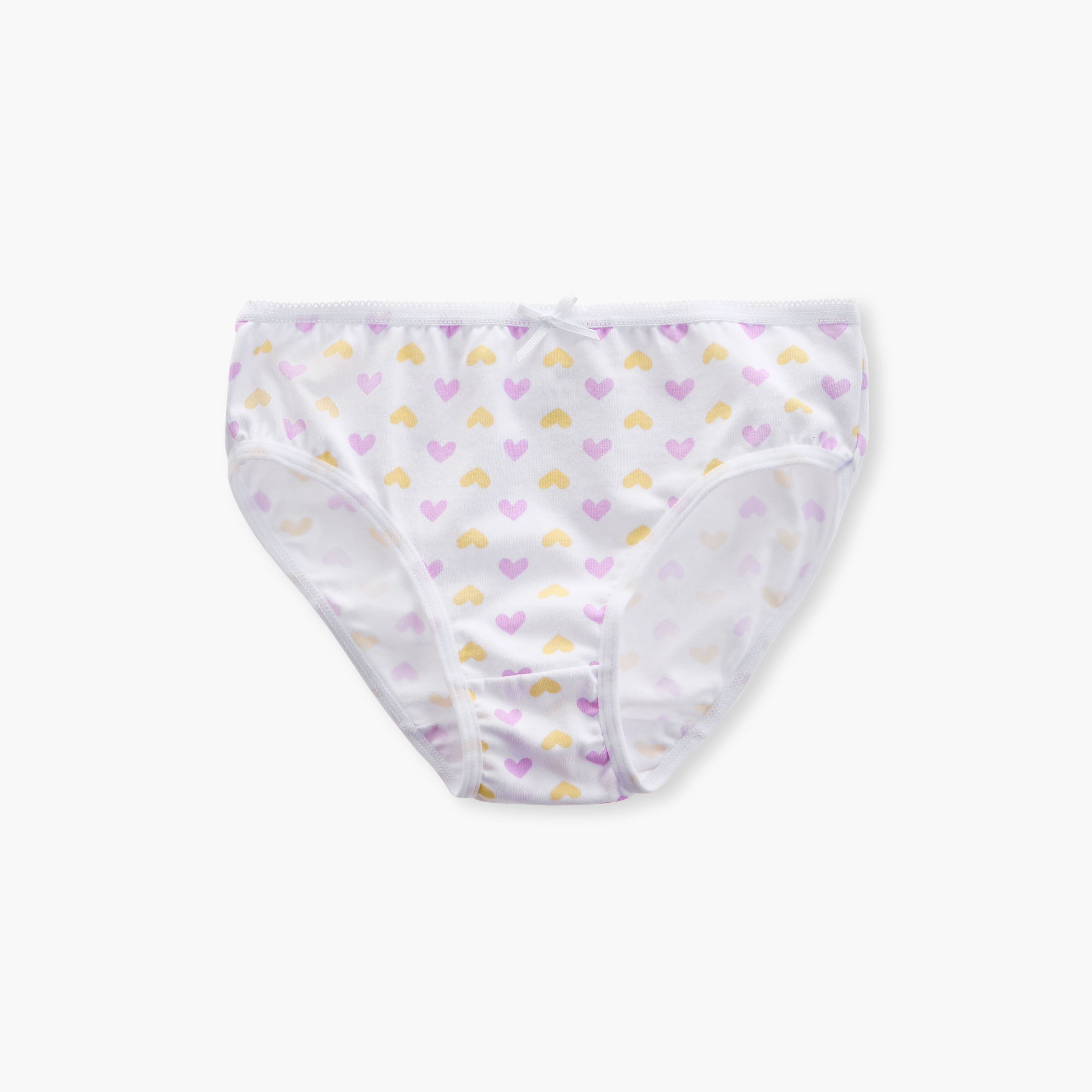 Juniors Printed Briefs with Elasticated Waistband - Set of 5-baby-girls-clothing-innerwear-image-3