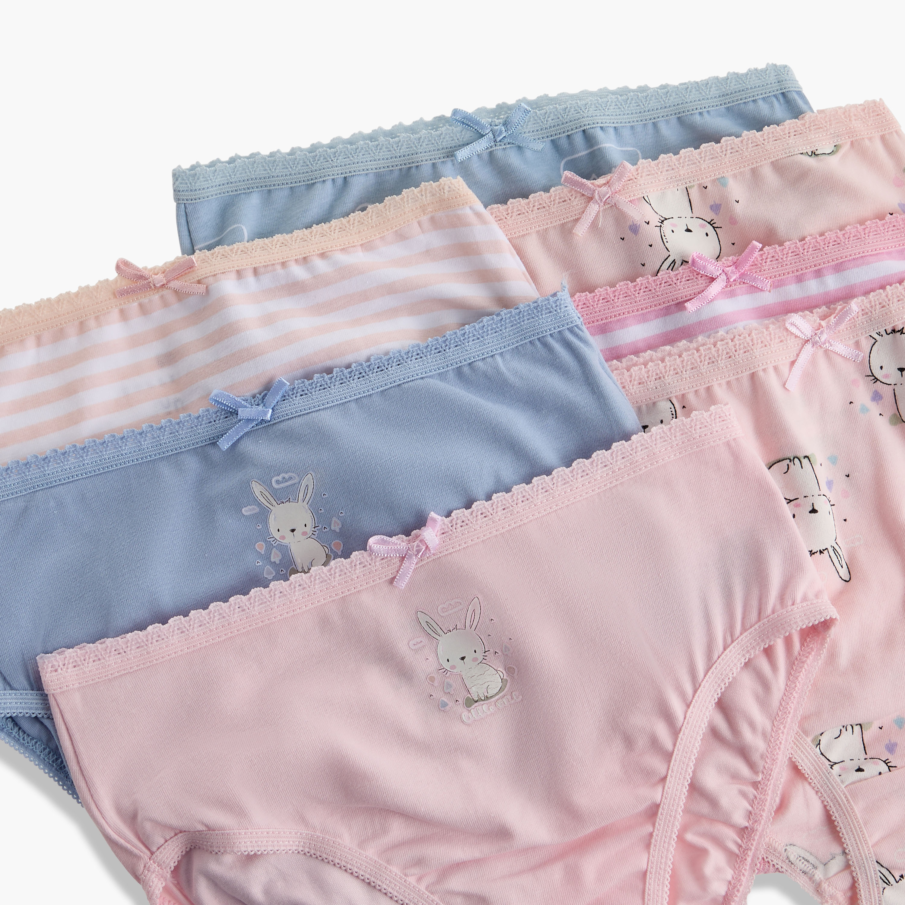 Juniors Printed Briefs with Elasticated Waistband - Set of 7-girls-clothing-innerwear-panties-image-9