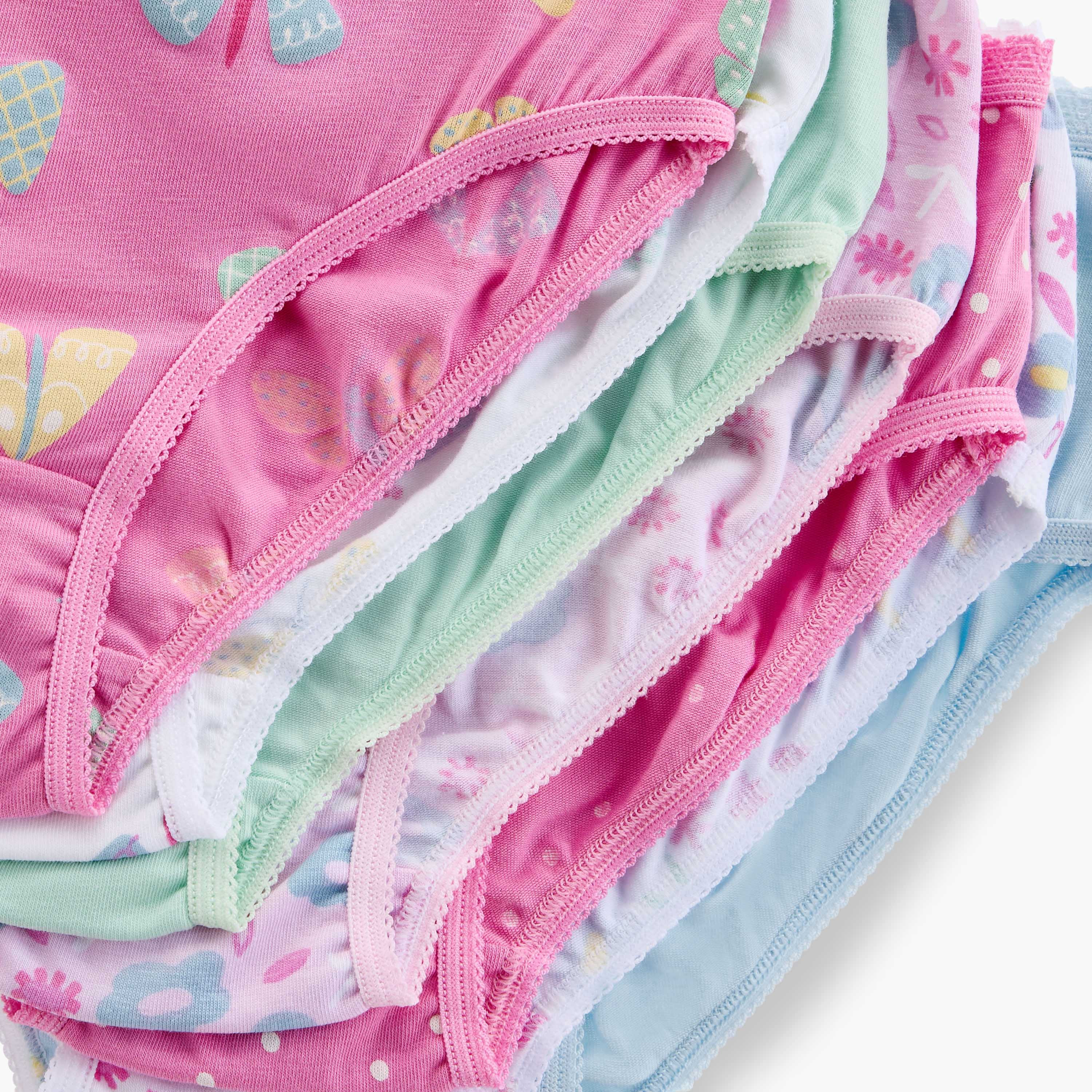 سراويل داخلية بطبعات مع خصر مطاطي من جونيورز - طقم 7 قطع-girls-clothing-innerwear-panties-image-10